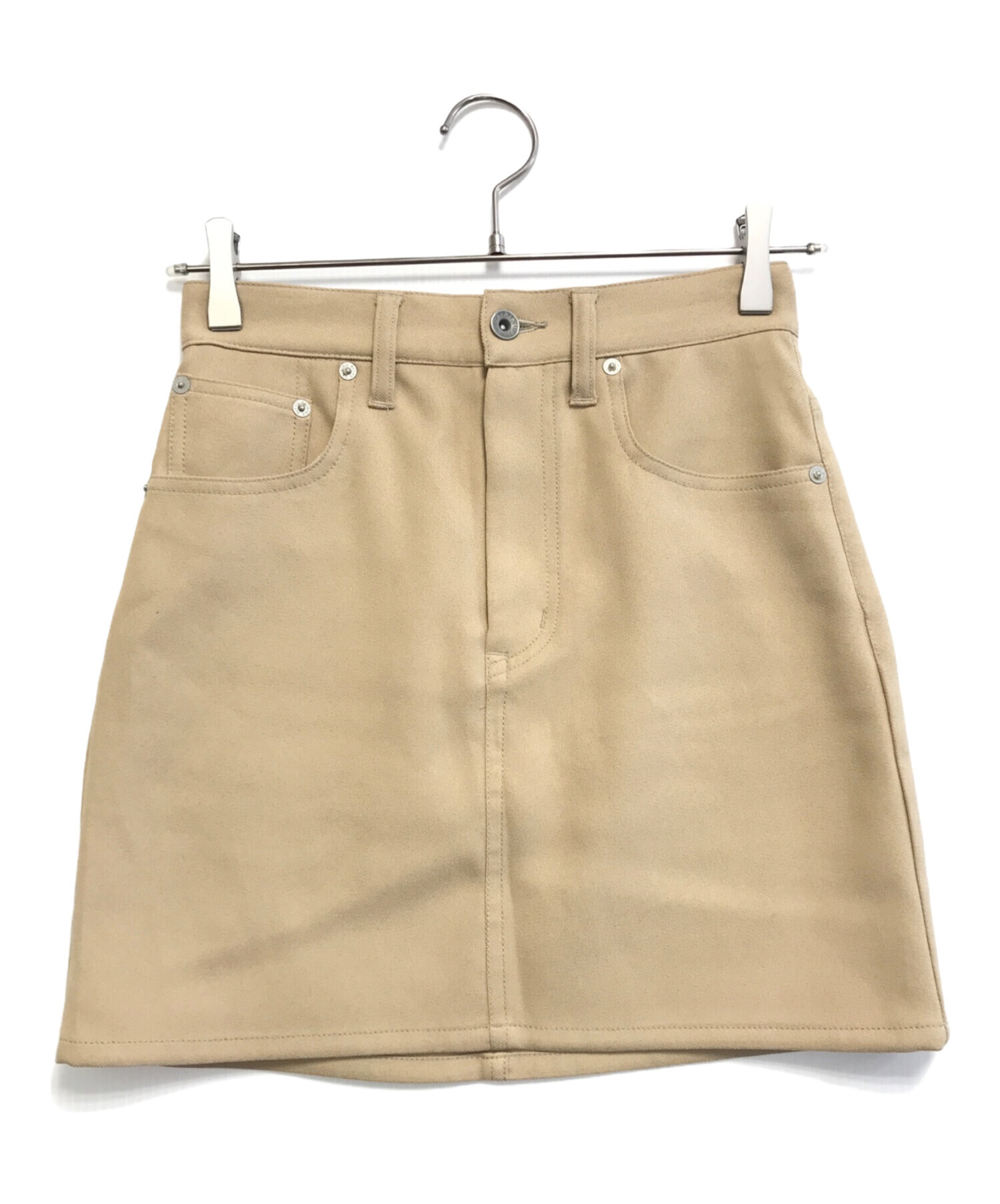 中古・古着通販】DAIRIKU (ダイリク) Polyester Mini Skirt ベージュ