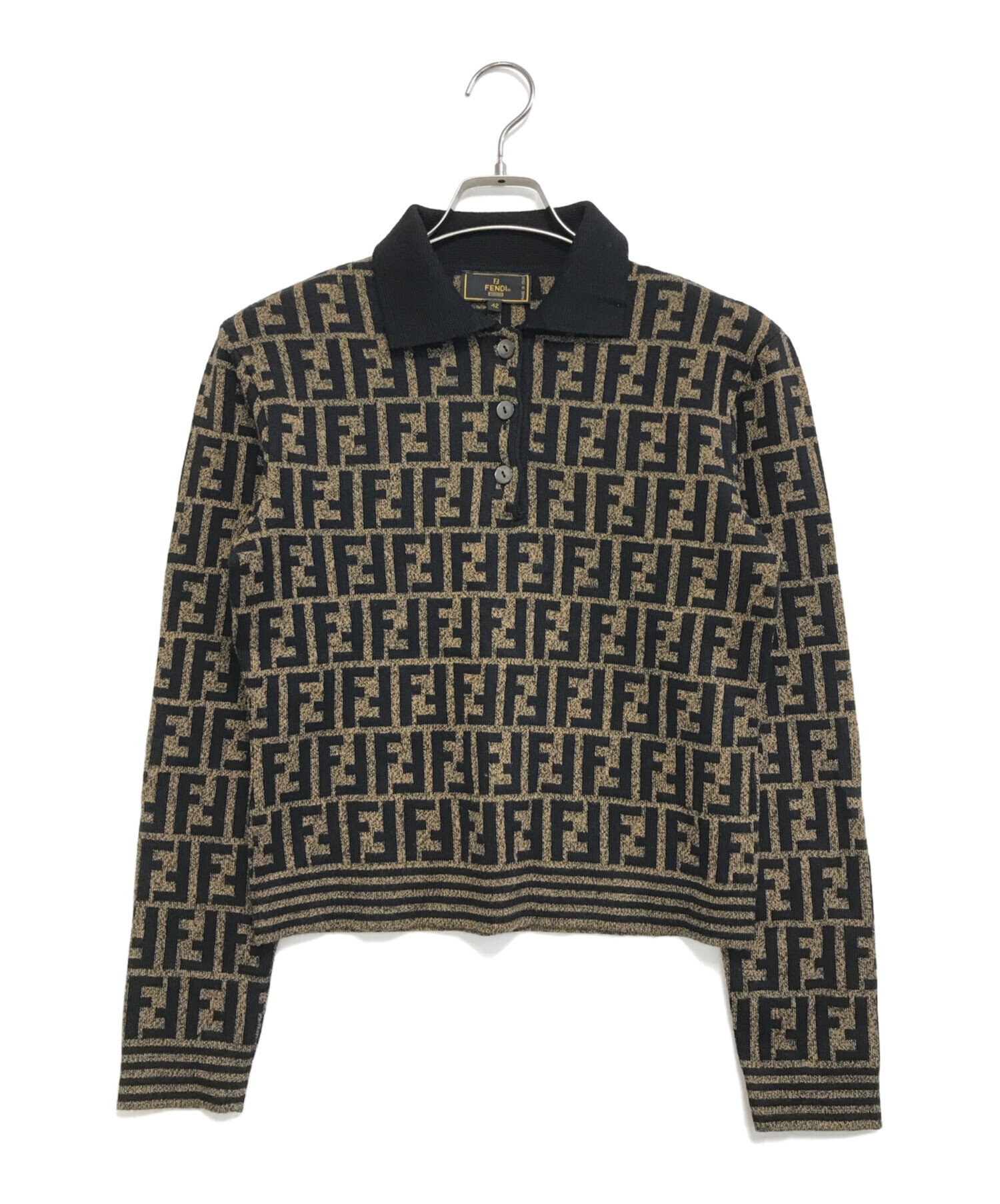 FENDI(フェンディ) モノグラムテクスチャード ポロシャツ 2021年 半袖