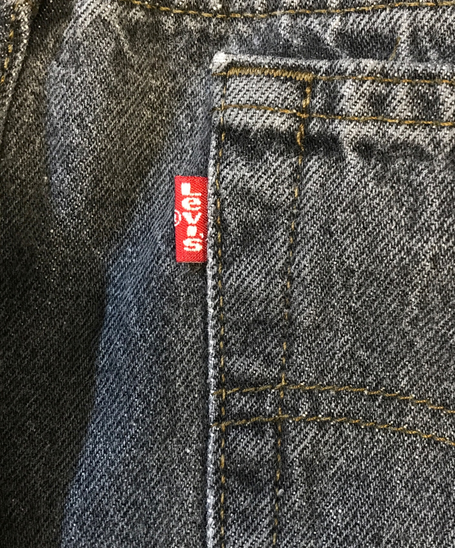 中古・古着通販】LEVI'S (リーバイス) 先染めブラックデニム ブラック
