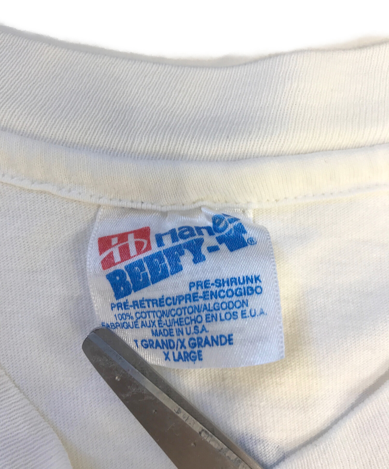 中古・古着通販】Hanes (ヘインズ) プリントTシャツ ホワイト サイズ:X