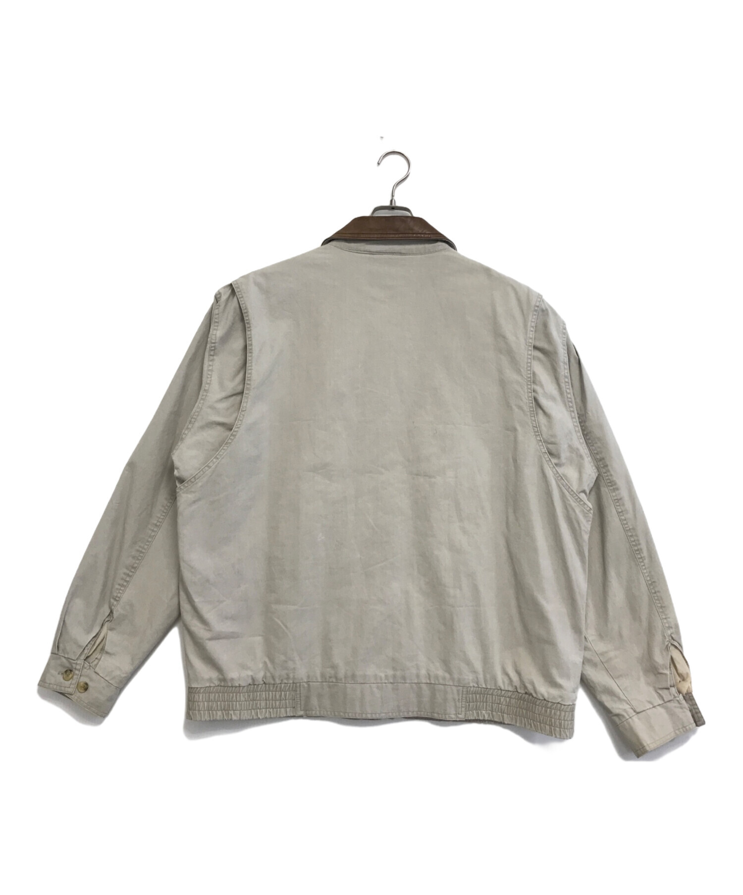 中古・古着通販】L.L.Bean (エルエルビーン) 襟レザーコットンブルゾン 