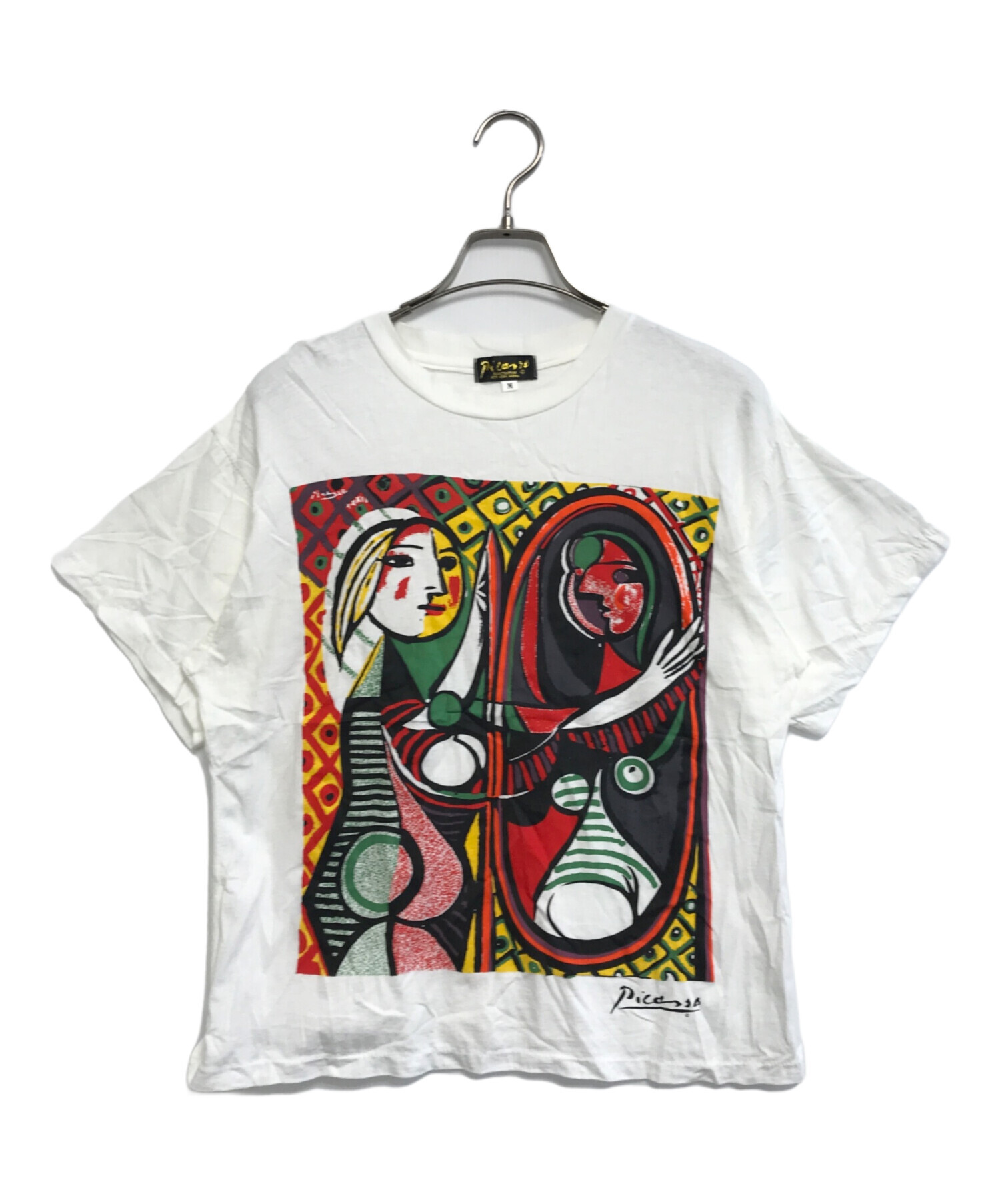 中古・古着通販】Picaso (ピカソ) アートtシャツ ホワイト サイズ:M 