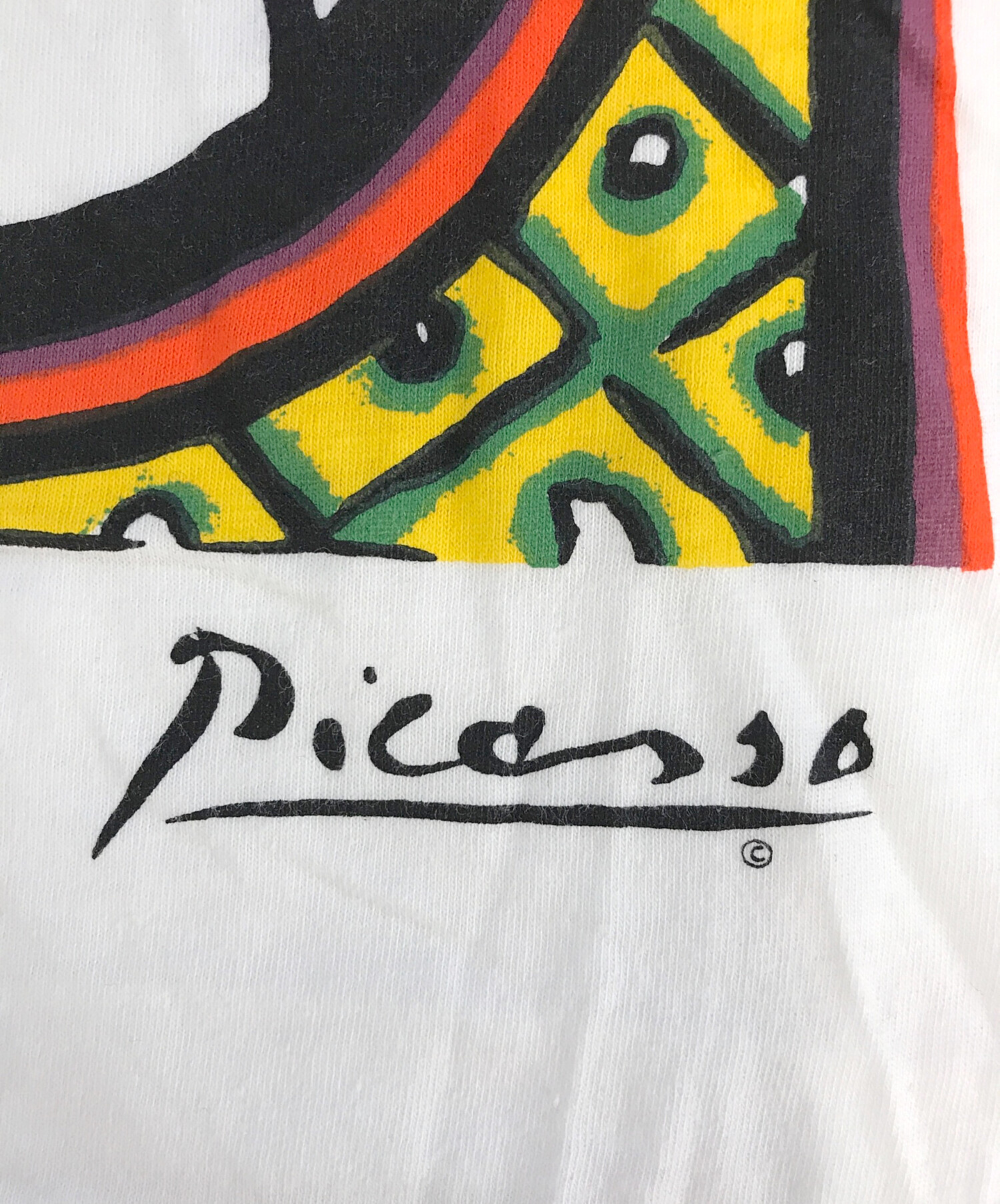 中古・古着通販】Picaso (ピカソ) アートtシャツ ホワイト サイズ:M 