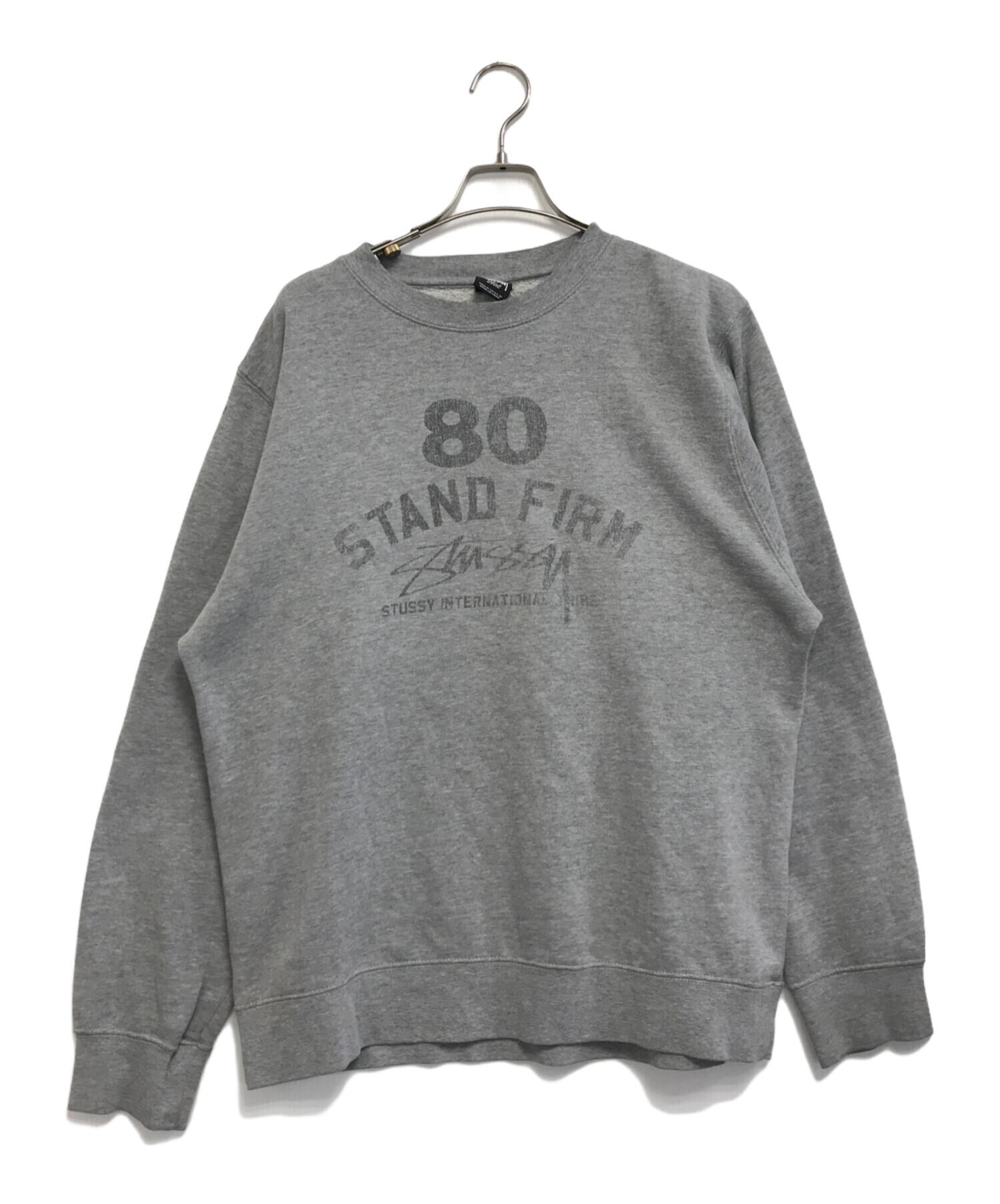 中古・古着通販】stussy (ステューシー) 染込みプリントTシャツ グレー 