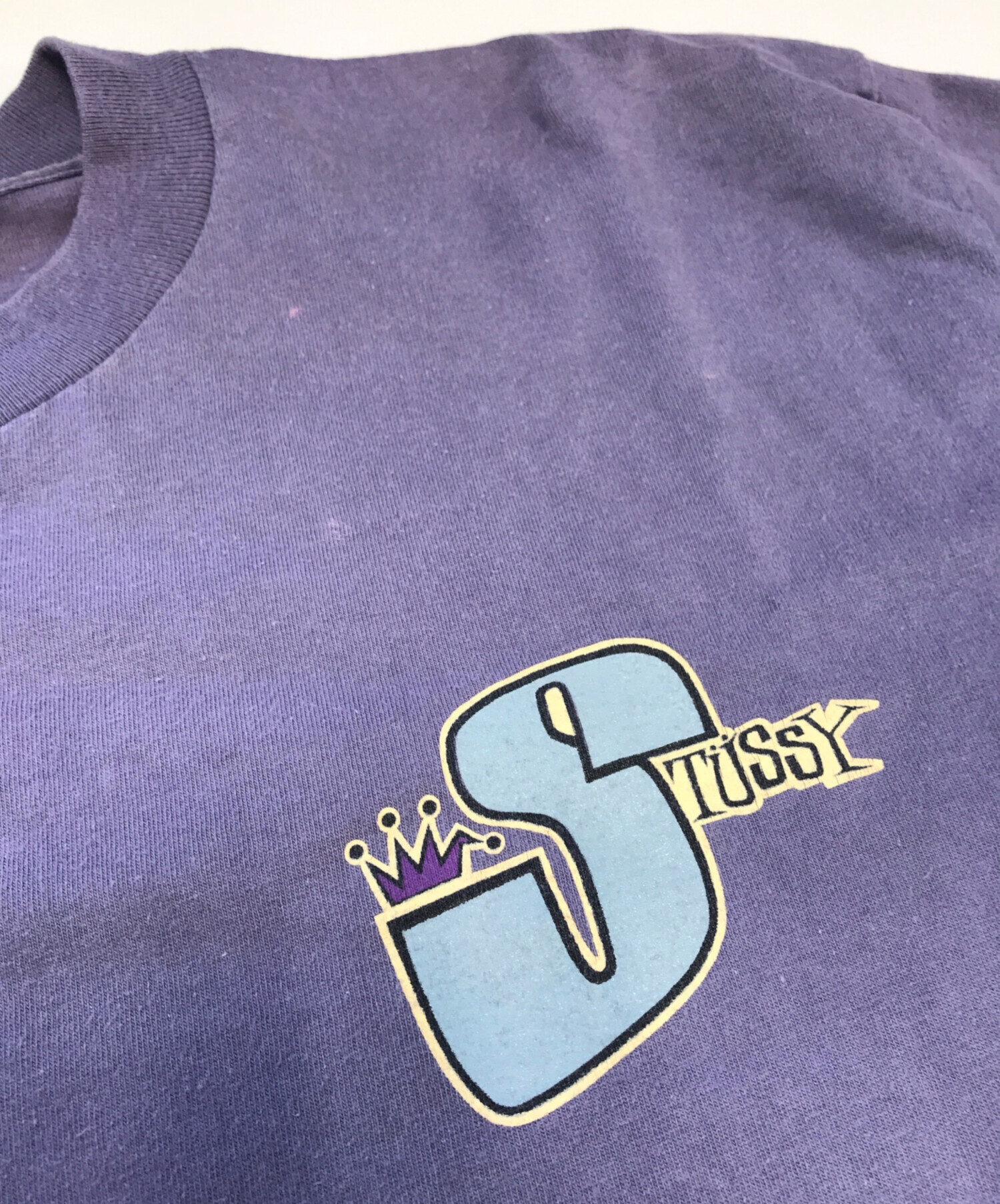 中古・古着通販】stussy (ステューシー) プリントTシャツ ネイビー 