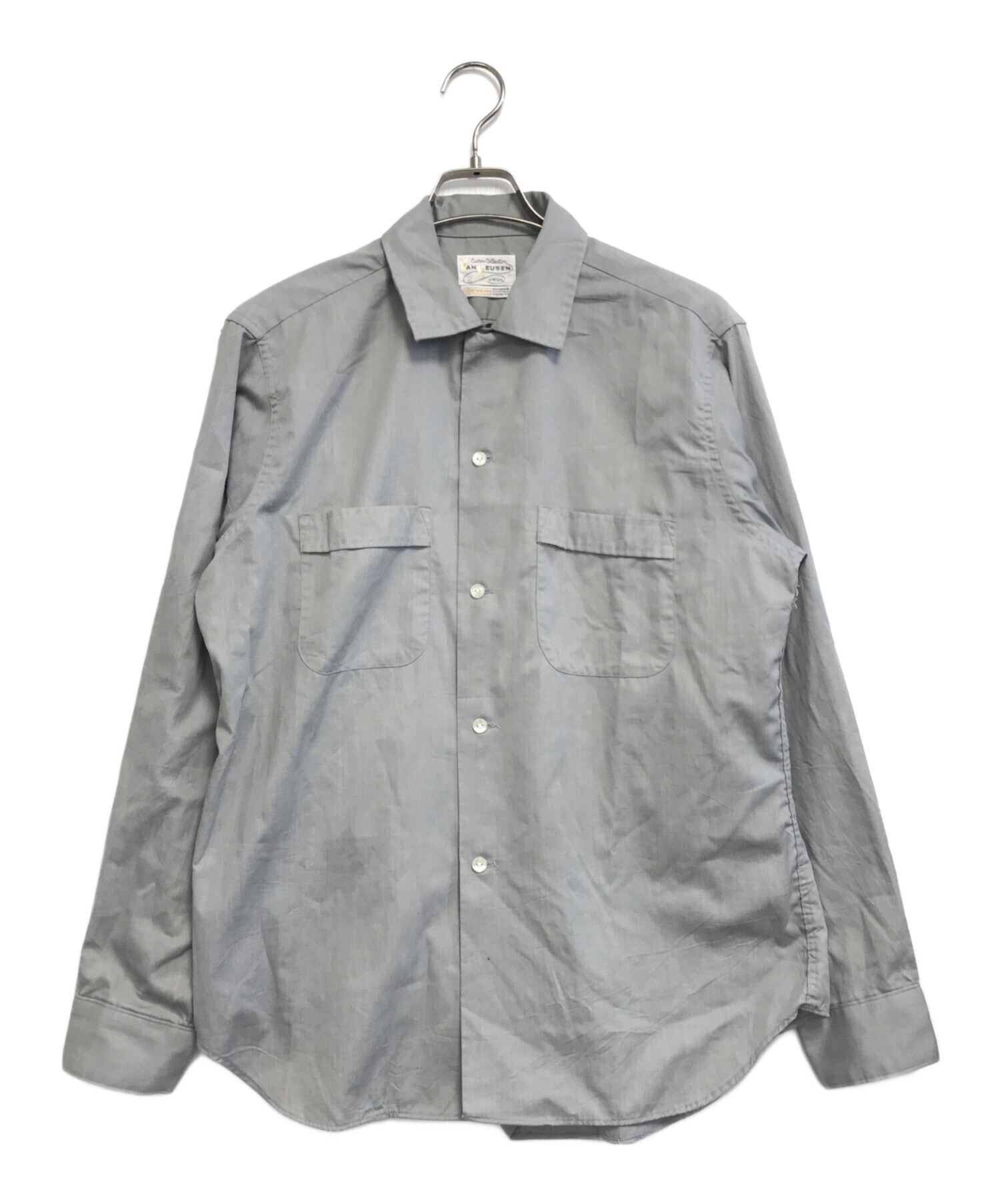 60s Van Heusenオープンカラーシャツ 刺繍 グレー 中古・古着通販】VAN HEUSEN (ヴァンヒューセン/バンヒューゼン) 開襟