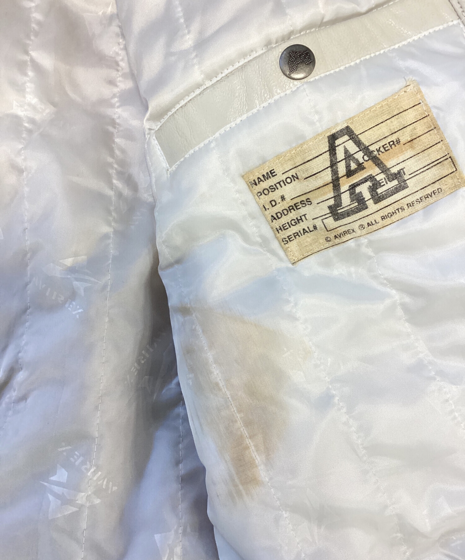 中古・古着通販】AVIREX (アヴィレックス) レザースタジャン