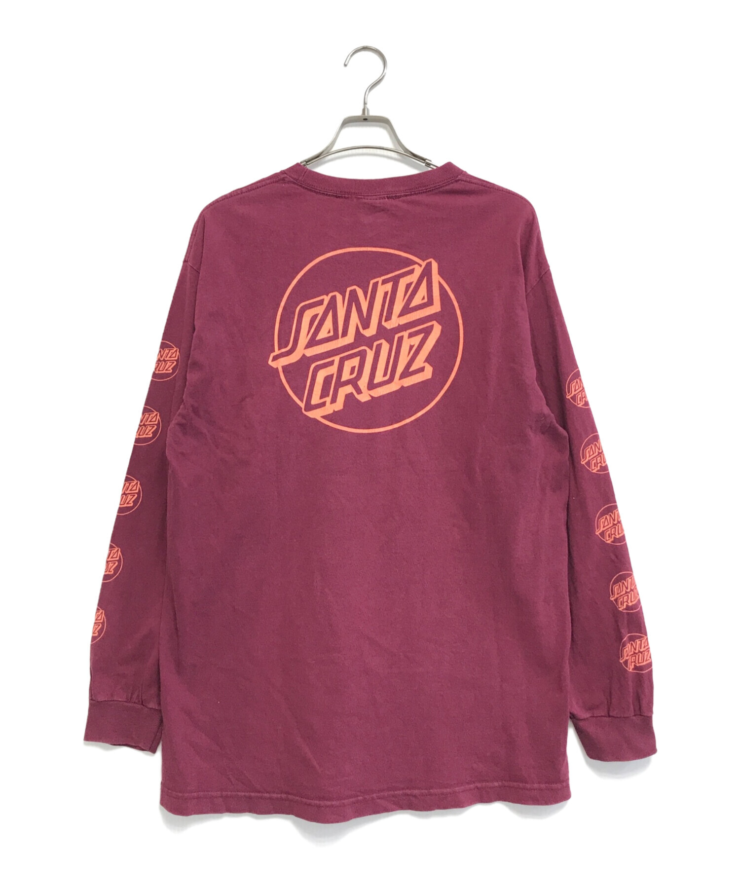 00s santa cruz ハンド vtg tシャツ 赤ハンド ロンT NHS 中古・古着通販】SANTA CRUZ (サンタクルーズ) 袖プリント長袖Tシャツ