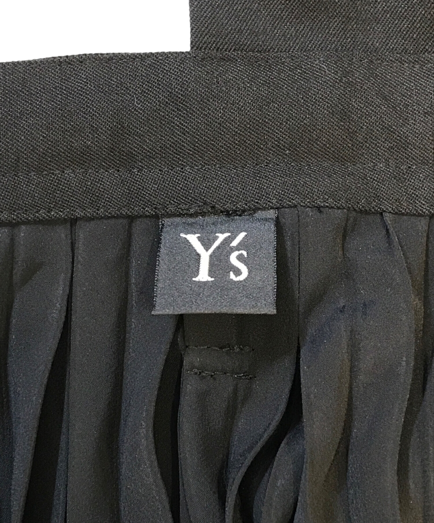 中古・古着通販】Y's (ワイズ) 切替ラップスカート ブラック サイズ:2