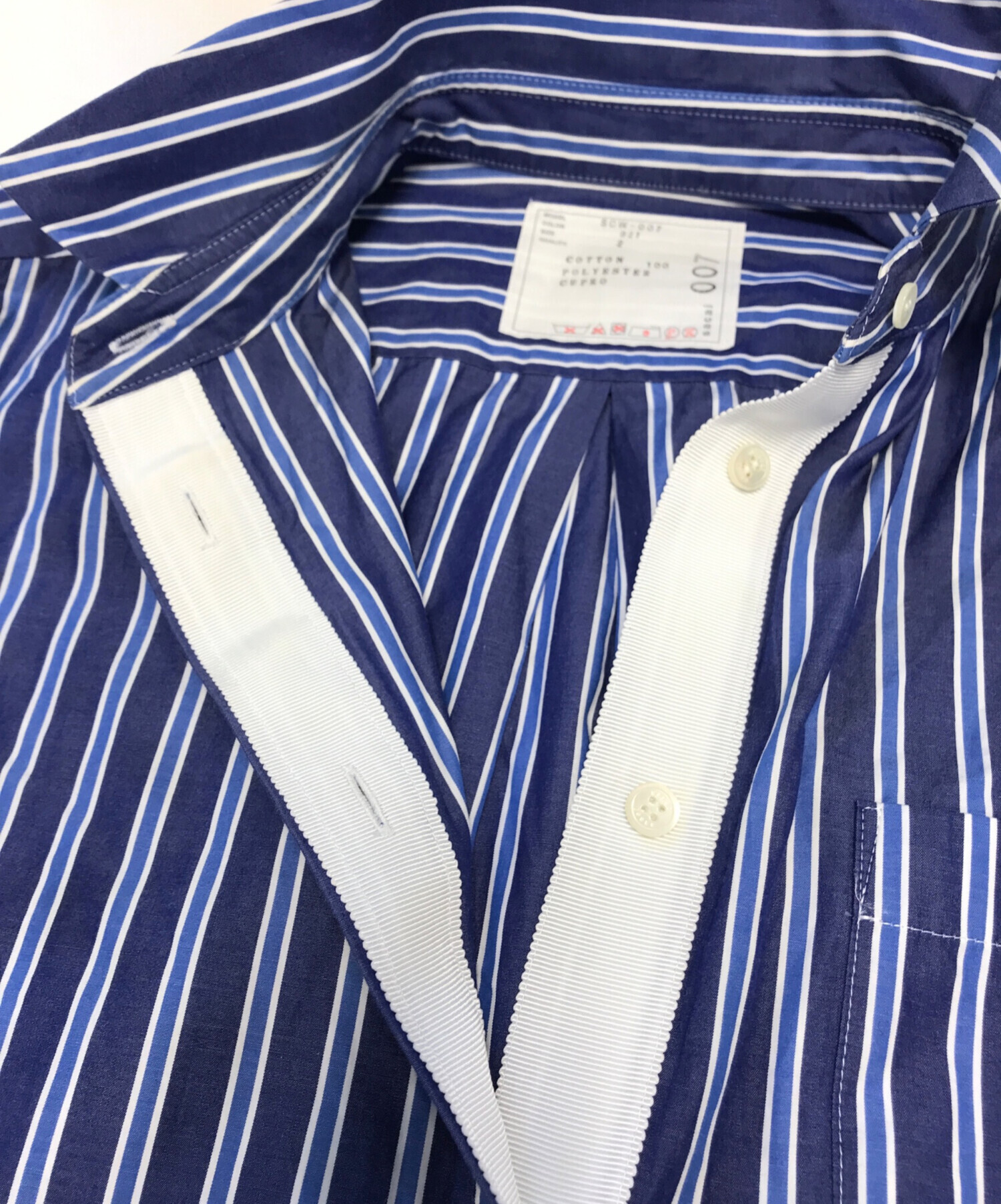 中古・古着通販】sacai (サカイ) Cotton Poplin Dress ネイビー サイズ 