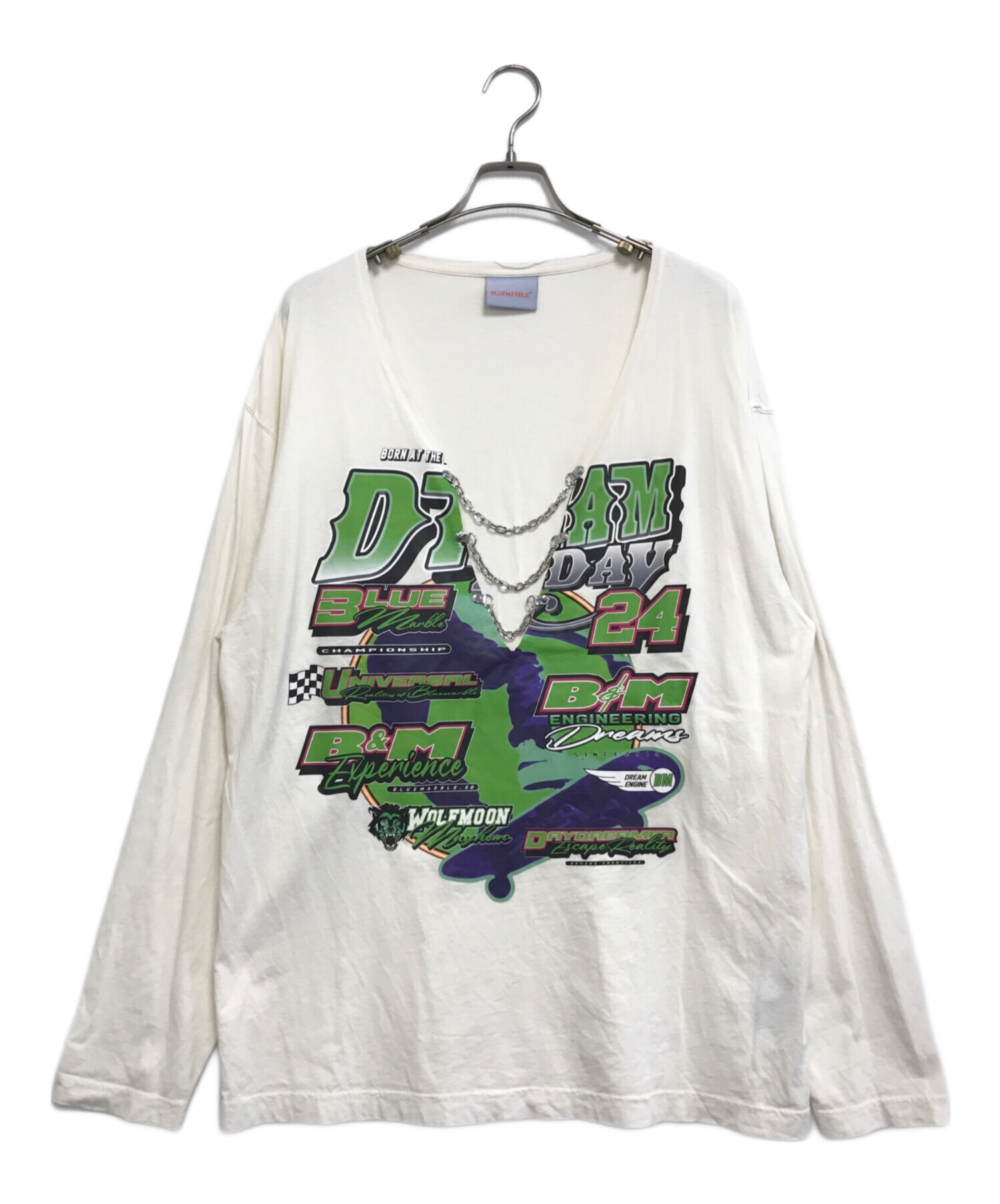 トップス BLUEMARBLE Moto print vneck sleeveles 中古・古着通販】BLUEMARBLE (ブルーマーブル) Moto print vneck