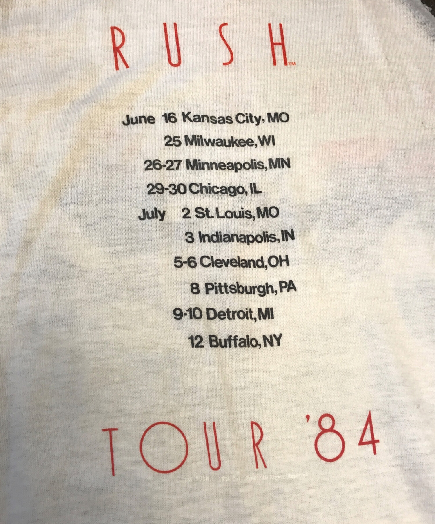 中古・古着通販】バンドTシャツ (バンドTシャツ) RUSH(ラッシュ 