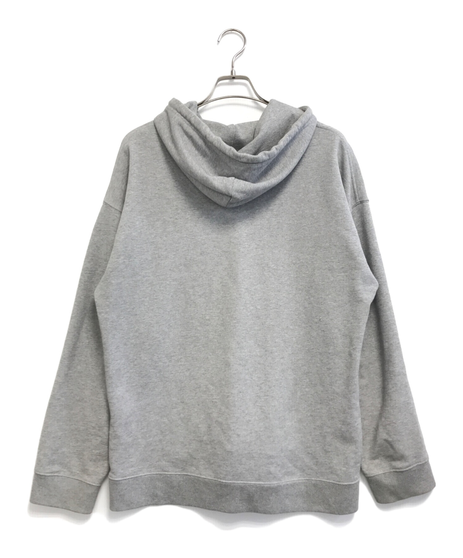 中古・古着通販】LOEWE (ロエベ) Anagram Leather Patch Hoodie グレー 