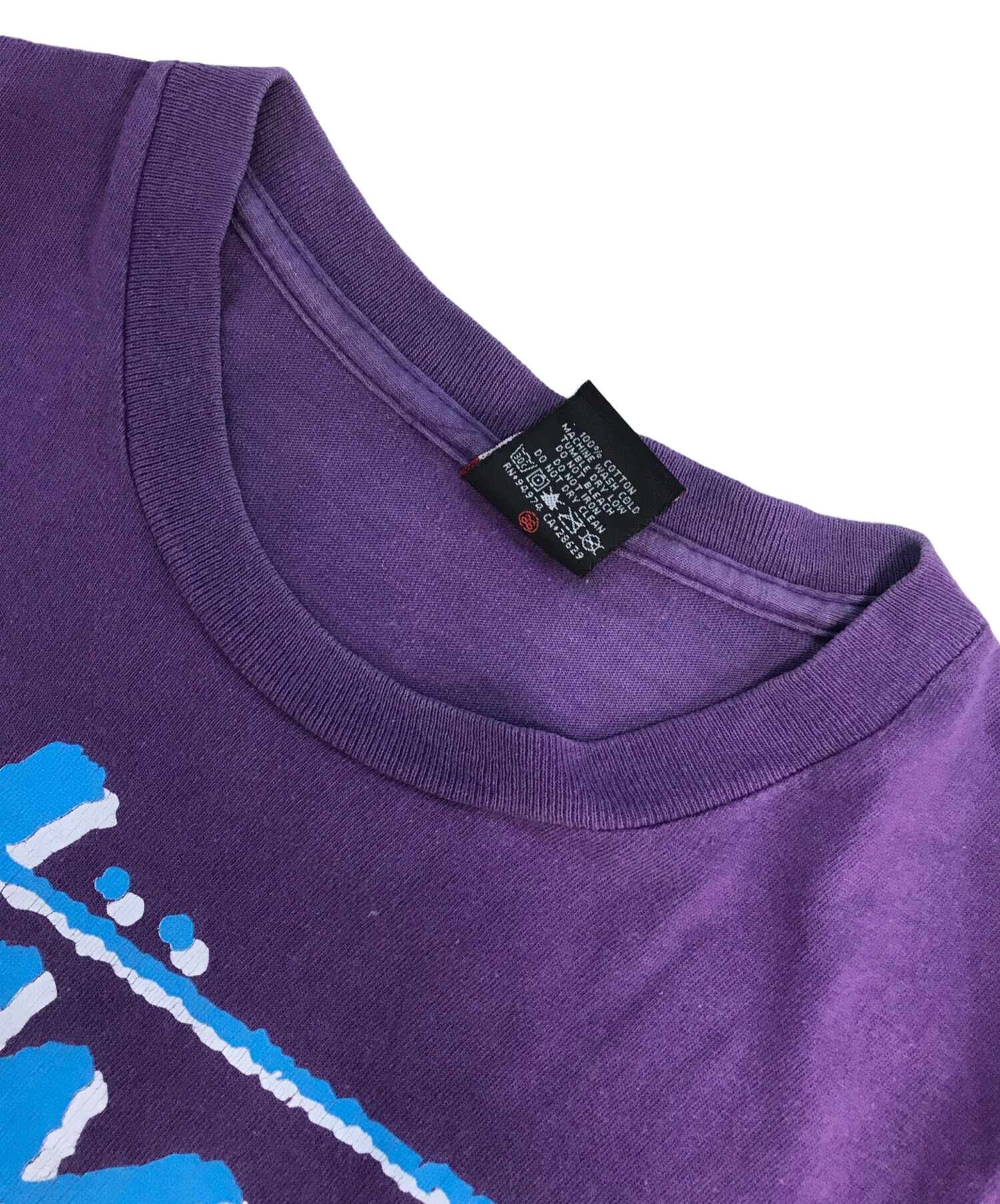 【激レア】Stussy ステューシー パープル Tシャツ バックプリント 中古・古着通販】stussy (ステューシー) プリントTシャツ パープル
