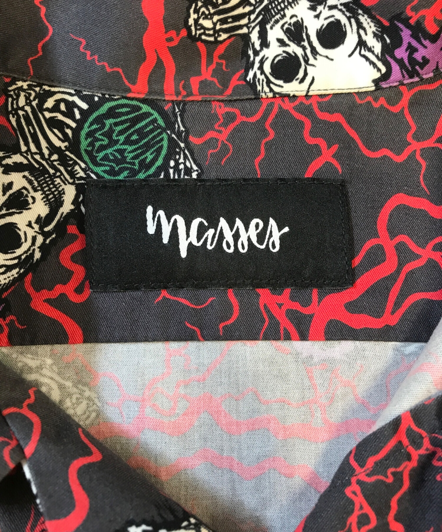 中古・古着通販】MASSES (マシス) 総柄シャツ グレー サイズ:S