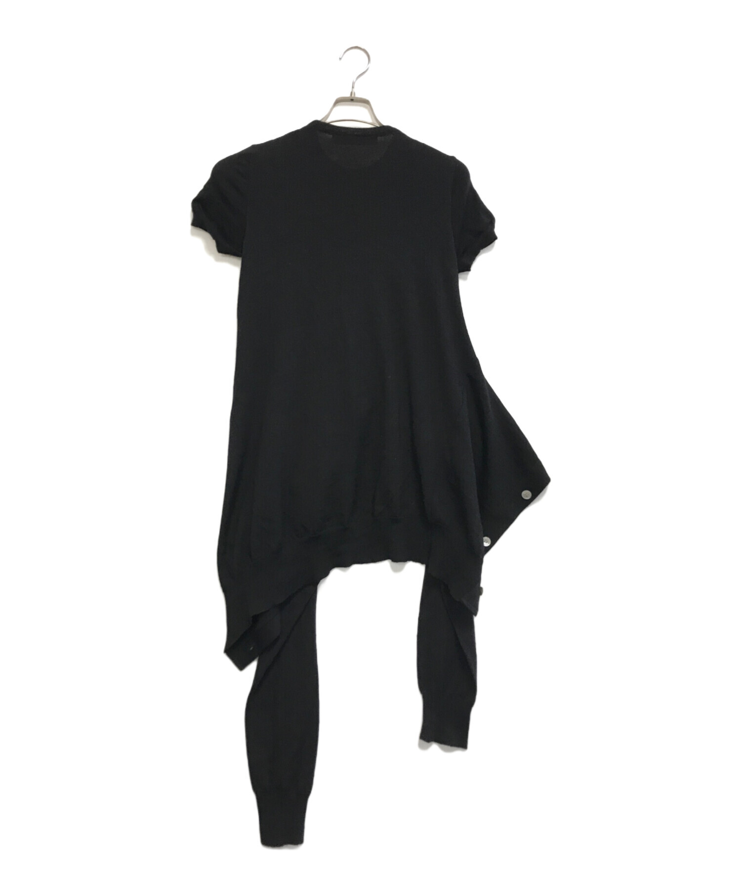 ジュンヤワタナベ】AD2011 カーディガン 変形デザイン 安全ピン S 紺