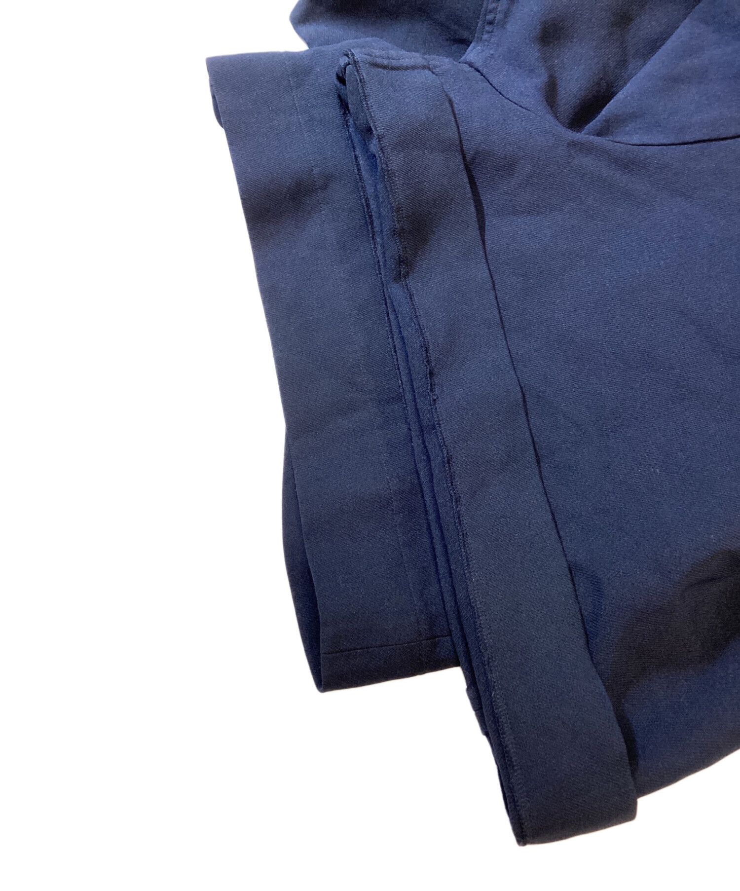 コムコム COMME des GARCONS ポリ縮絨キュロットパンツ 紺 XS 中古・古着通販】COMME des GARCONS (コムデギャルソン) ポリ縮