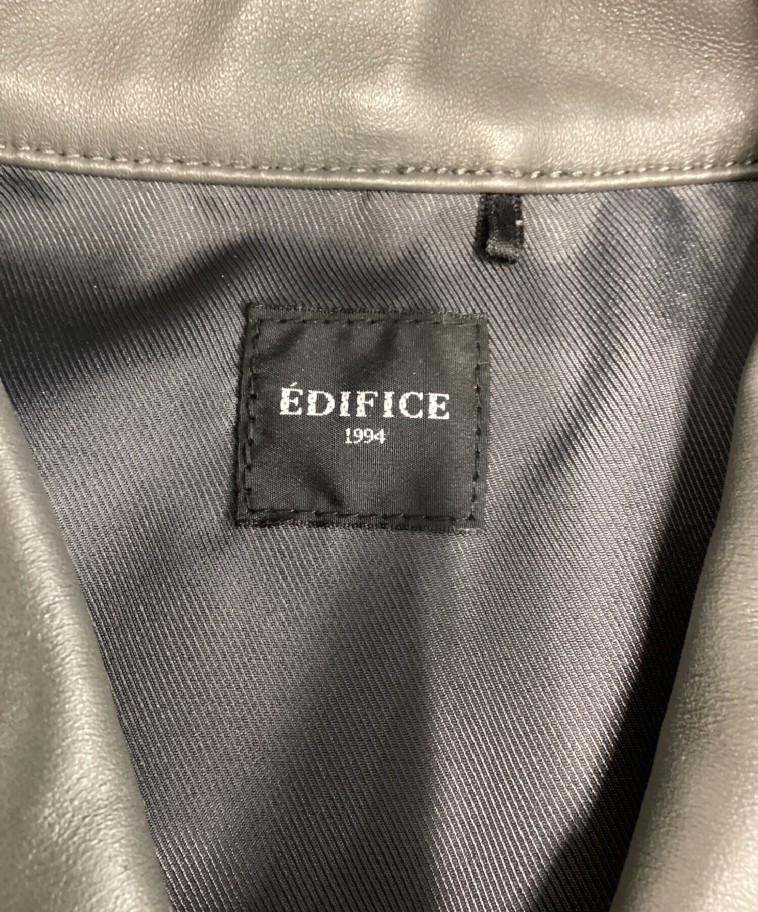中古・古着通販】EDIFICE (エディフィス) ネイキッドラムレザー シャツ