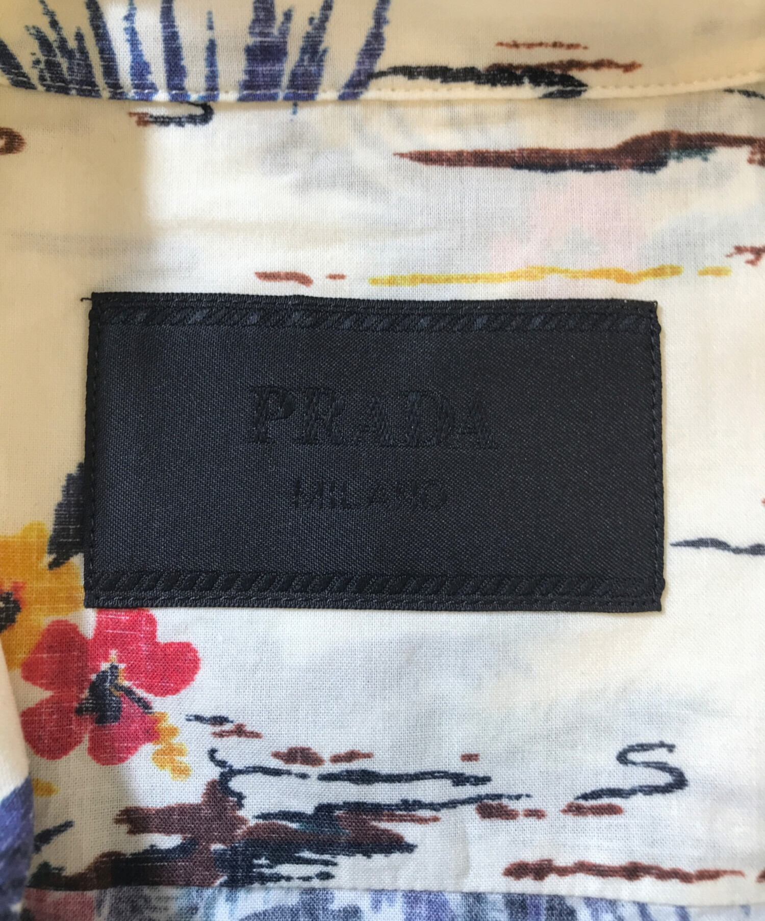 中古・古着通販】PRADA (プラダ) プリントコットン ボウリングシャツ