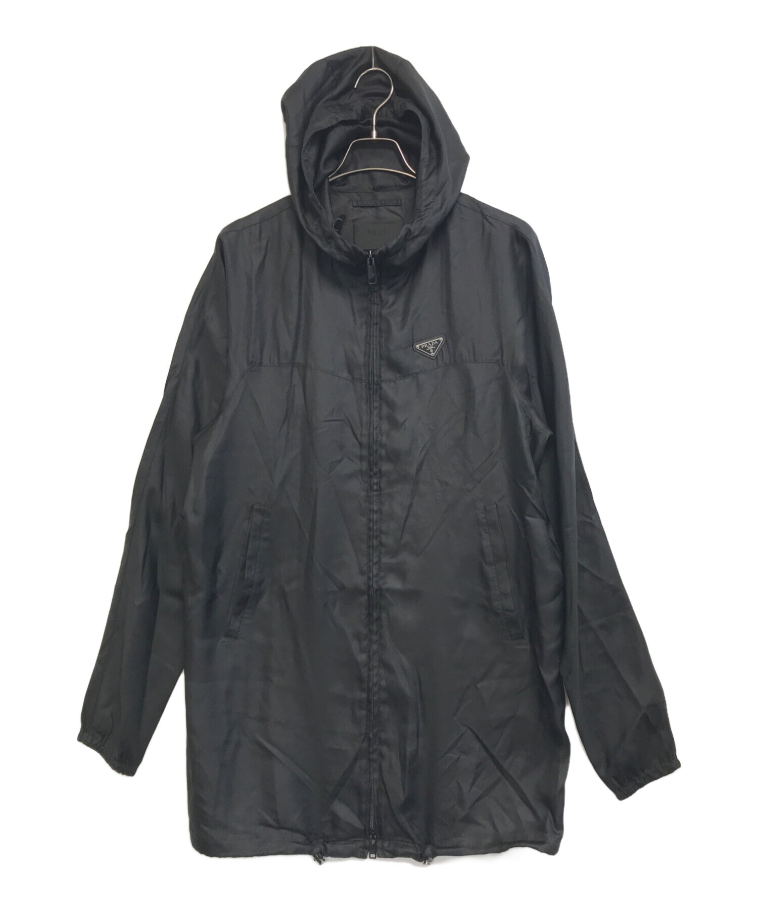 PRADA プラダ ライン美 シルク コート 中古・古着通販】PRADA (プラダ) トライアングルプレートシルクコート