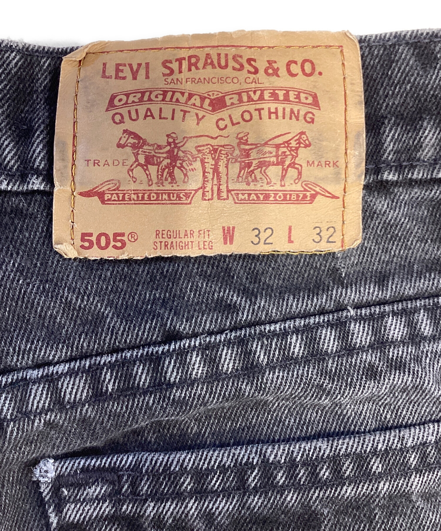 中古・古着通販】LEVI'S (リーバイス) 後染めブラックデニム ブラック