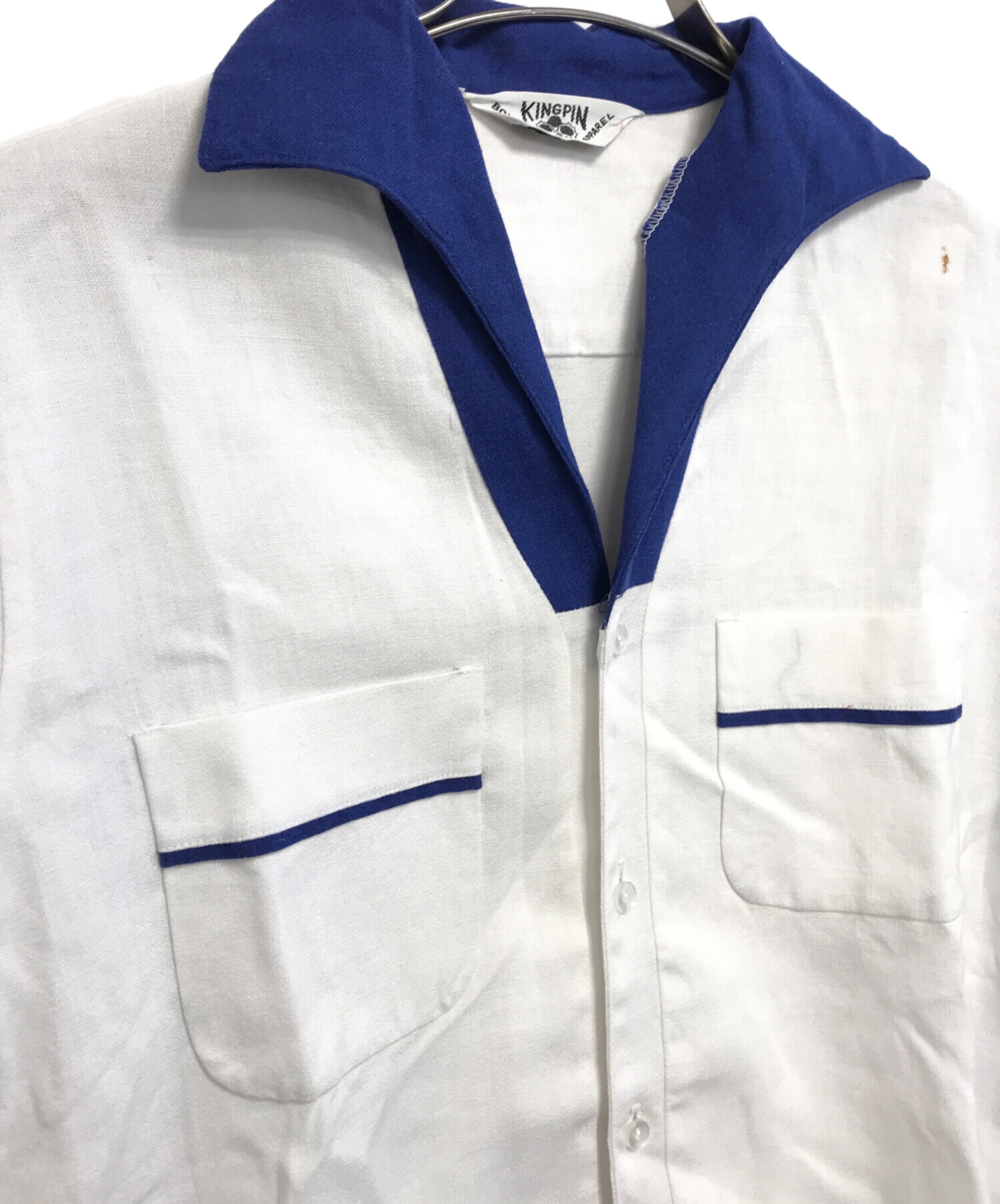 中古・古着通販】kingpin (キングピン) ボーリングシャツ ホワイト