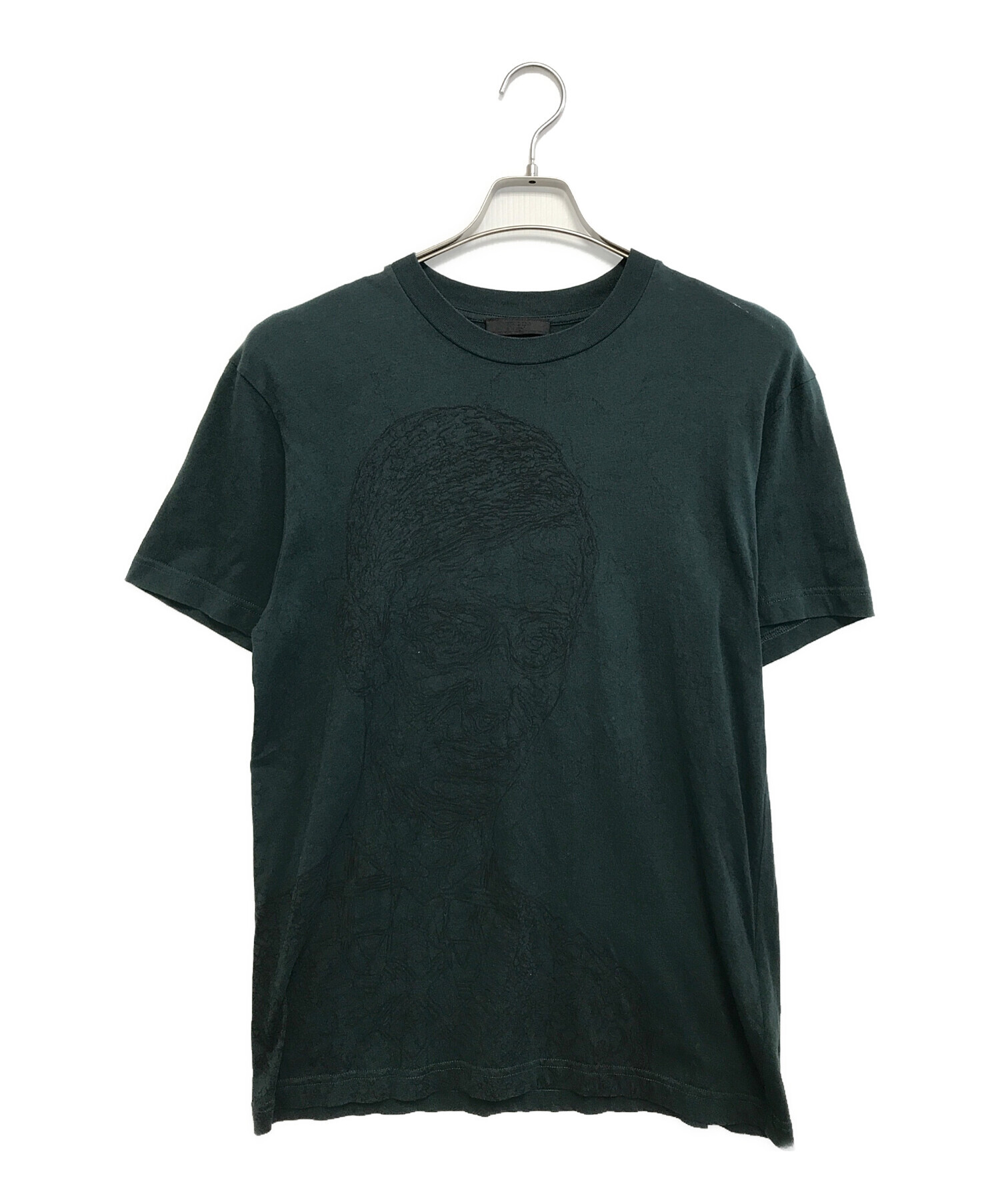 中古・古着通販】PRADA (プラダ) プリントTシャツ グリーン サイズ:L 