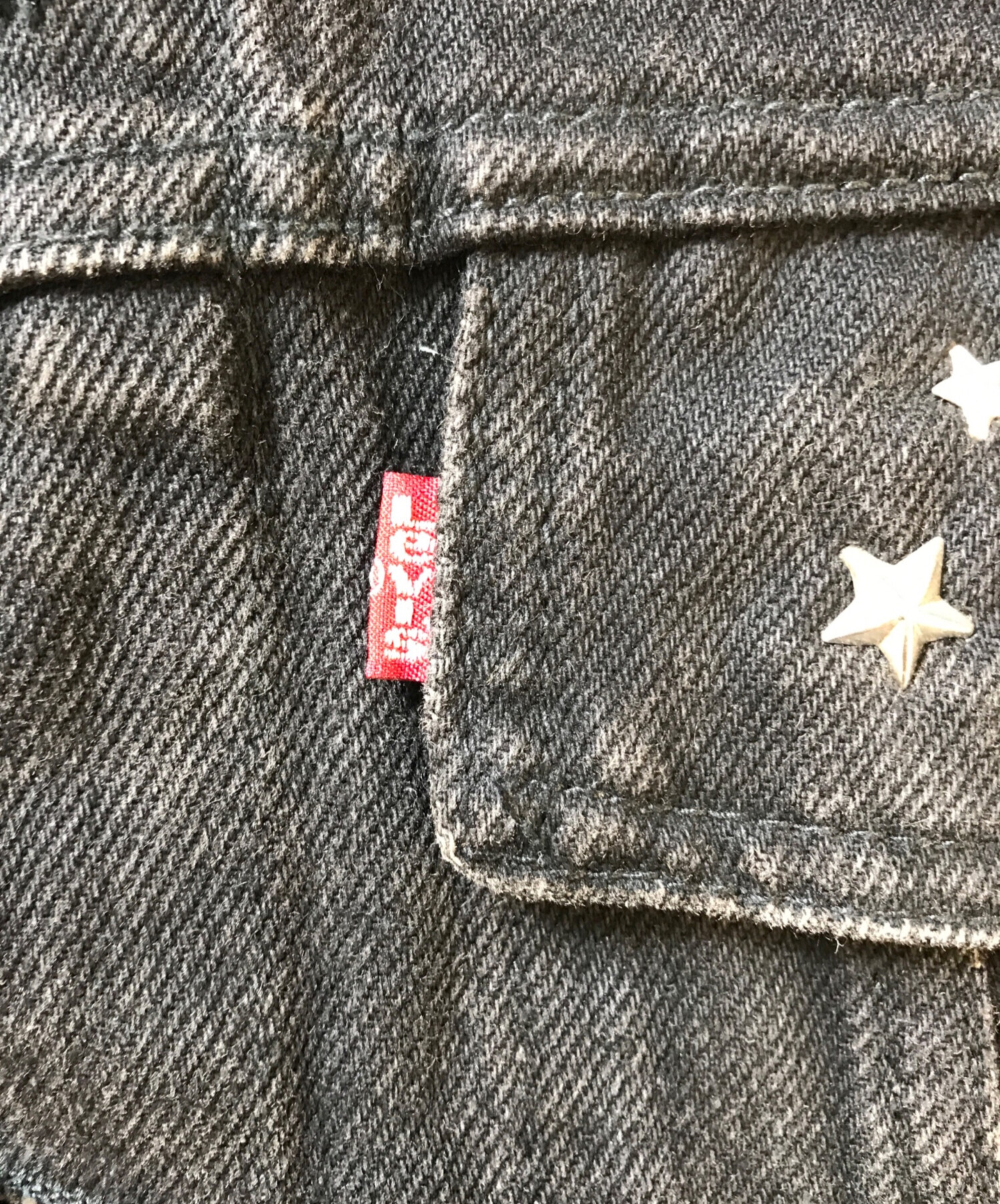 中古・古着通販】LEVI'S (リーバイス) スタッズリメイク ブラック