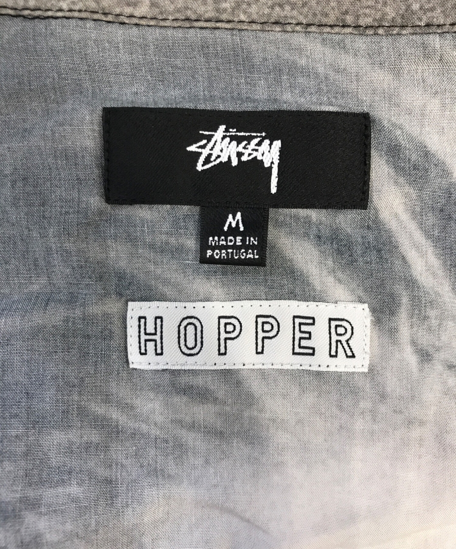 中古・古着通販】stussy (ステューシー) HOPPER SHIRT グレー サイズ:M 中古・古着通販】stussy (ステューシー) HOPPER SHIRT グレー サイズ:M