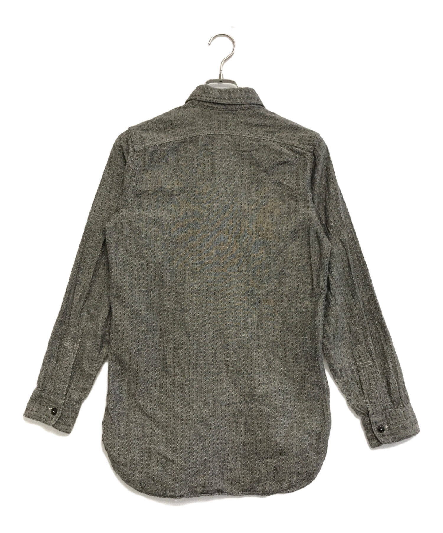 中古・古着通販】ATLAST & CO (アットラスト) マチ付きシャツ グレー