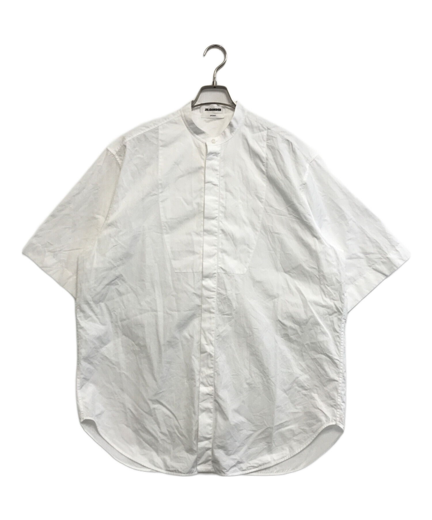 中古・古着通販】JIL SANDER (ジルサンダー) 半袖バンドカラーシャツ