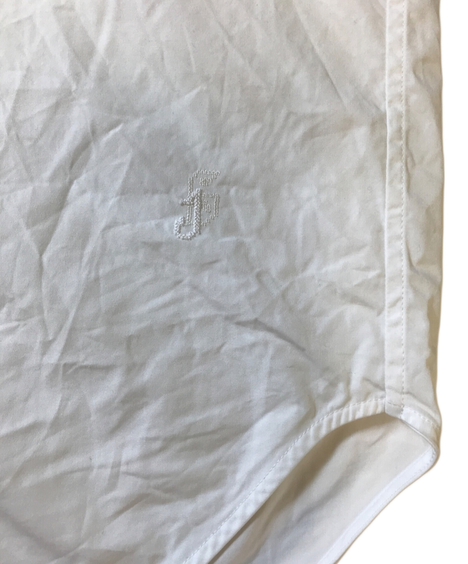 中古・古着通販】JIL SANDER (ジルサンダー) 半袖バンドカラーシャツ 