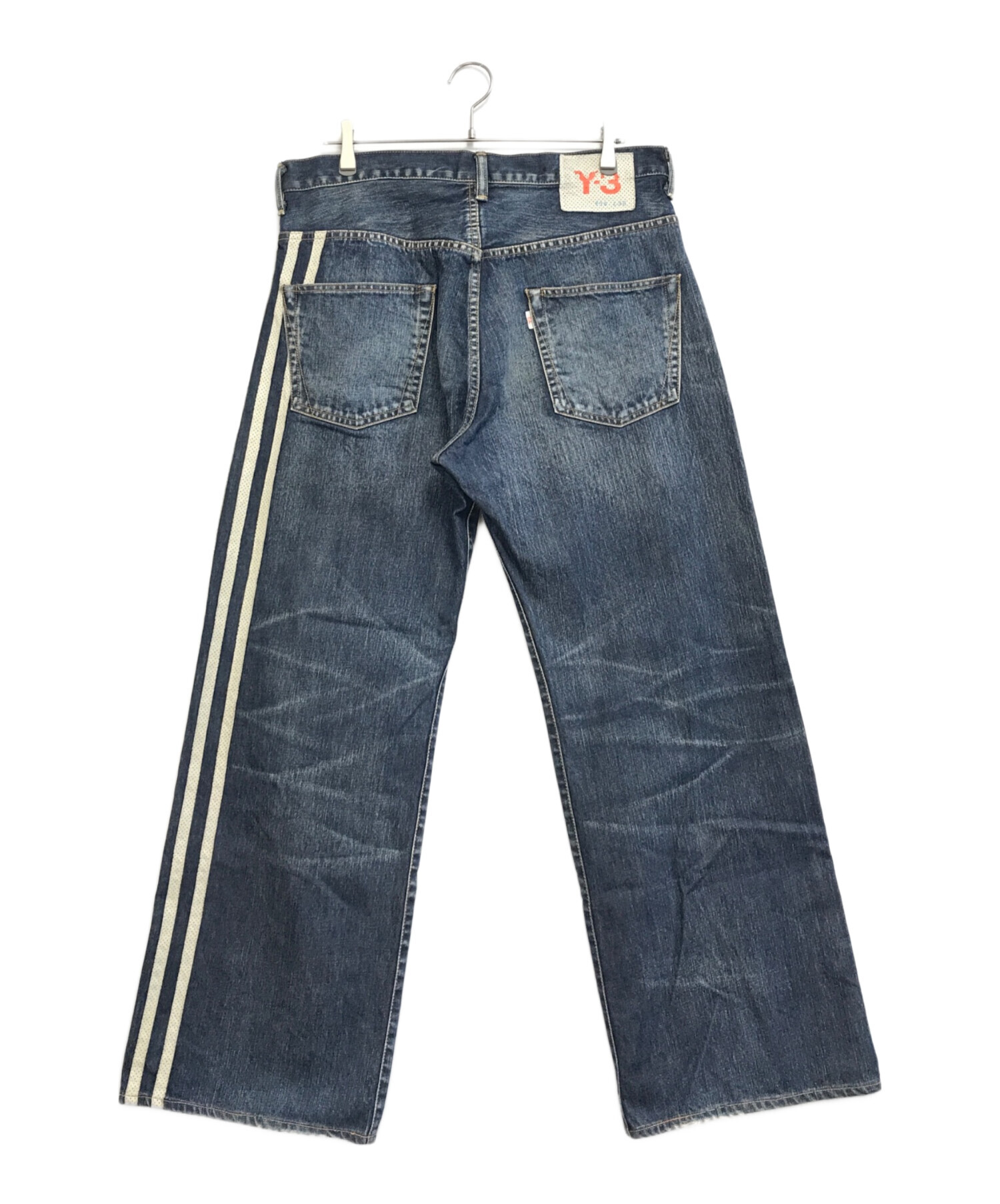 Y-3 サイドラインパンツ 中古・古着通販】Y-3 (ワイスリー) サイドラインデニムパンツ