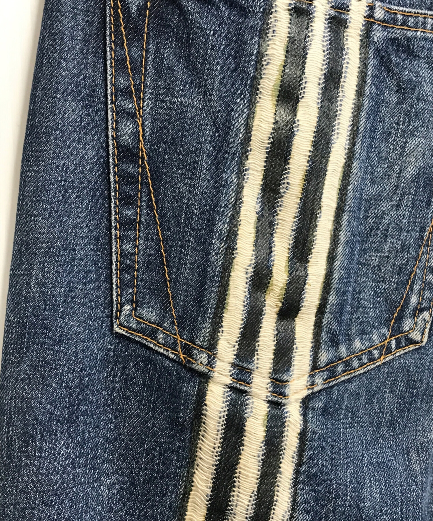 中古・古着通販】Y-3 (ワイスリー) ラインデニムパンツ インディゴ 