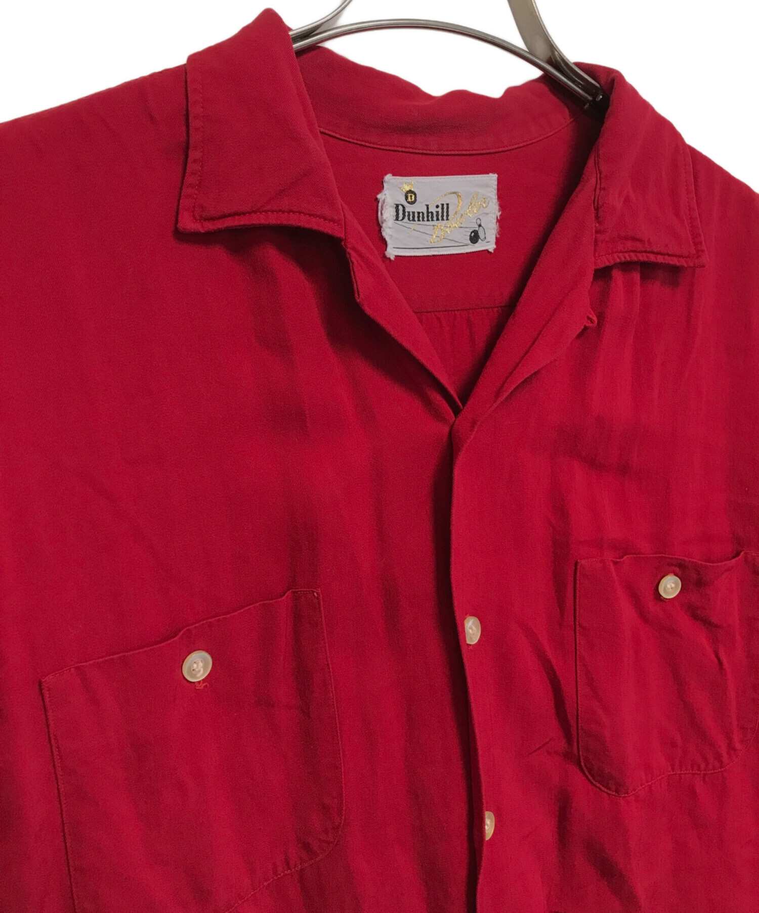 中古・古着通販】dunhill (ダンヒル) ボーリングシャツ レッド サイズ