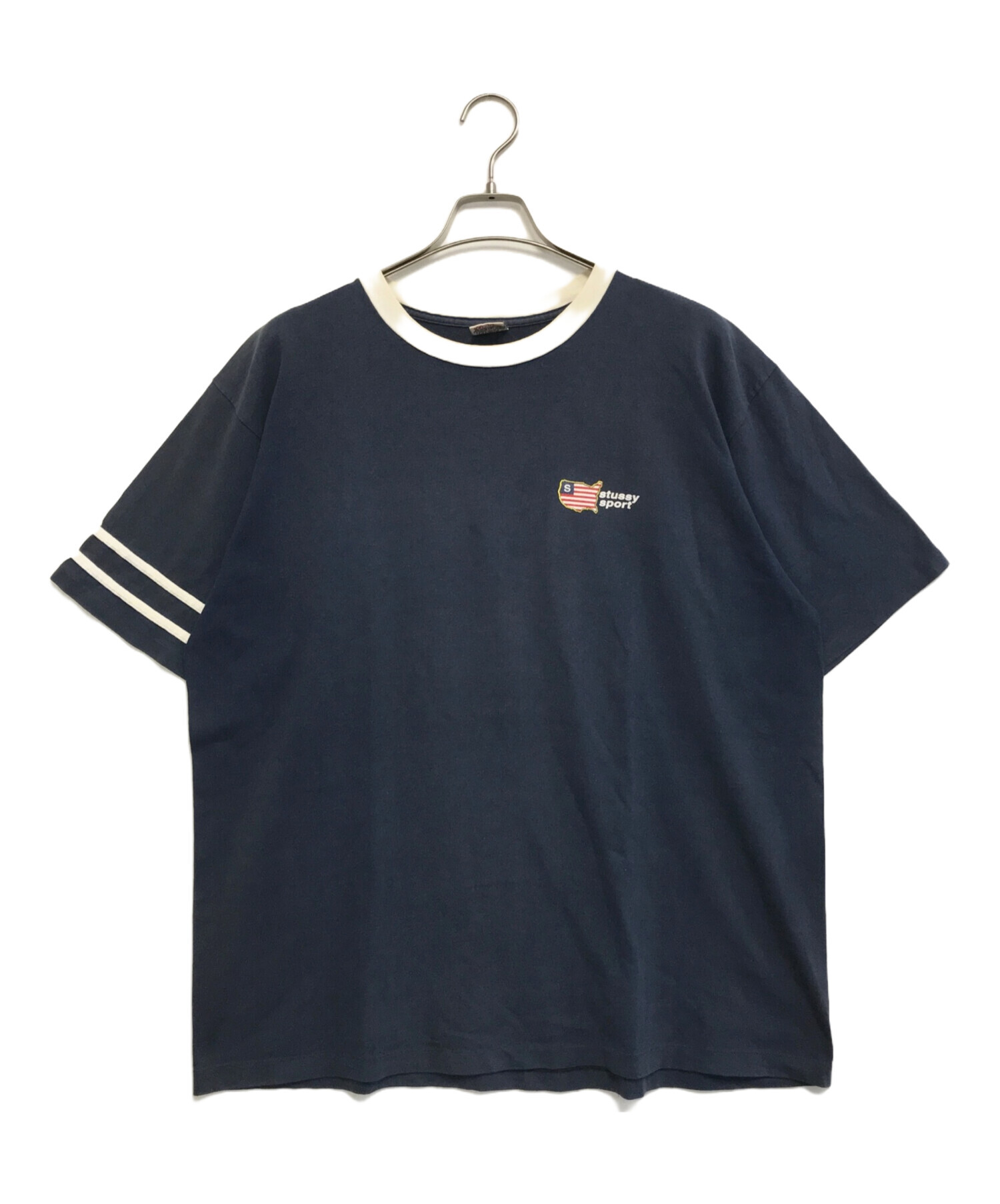 stussy sport”STUSSY 黒タグ プリント Tシャツ XL 紺 【公式通販】