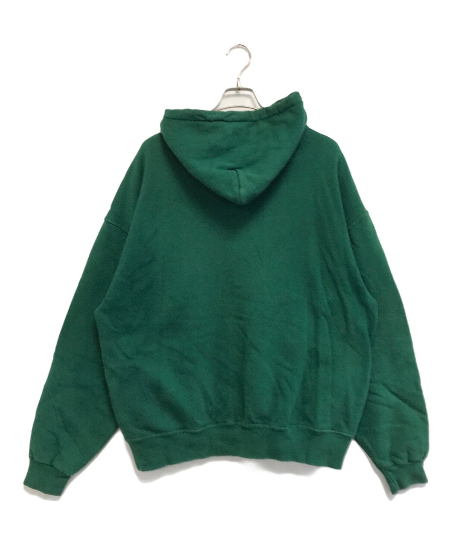 90s ラッセル ハイコットン ヘンリーネックパーカー グリーン フェード XL 90's RUSSELL ヘンリーネックスウェットパーカー “DEADSTOCK