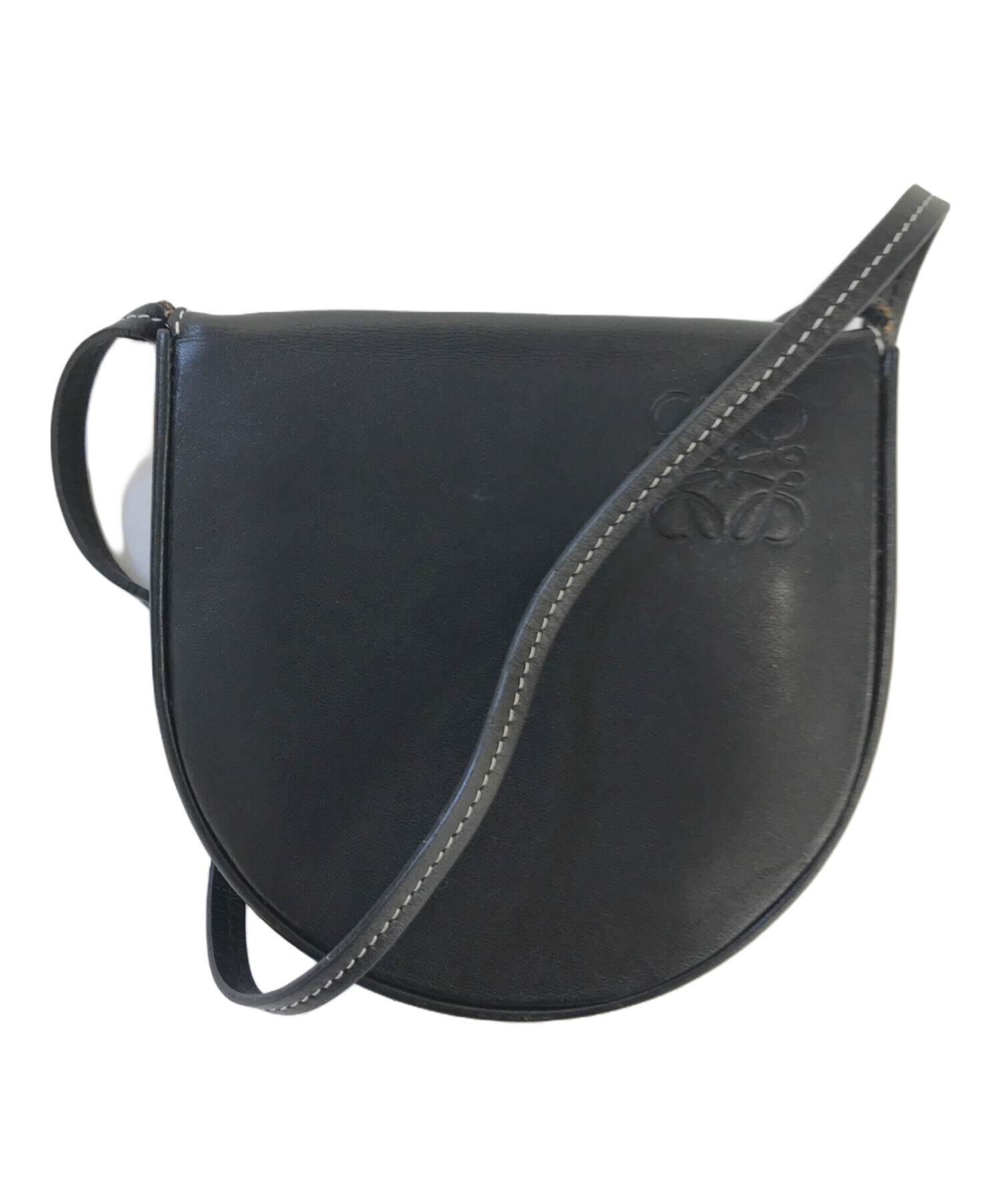 中古・古着通販】LOEWE (ロエベ) ミニレザーショルダーバッグ ブラック 