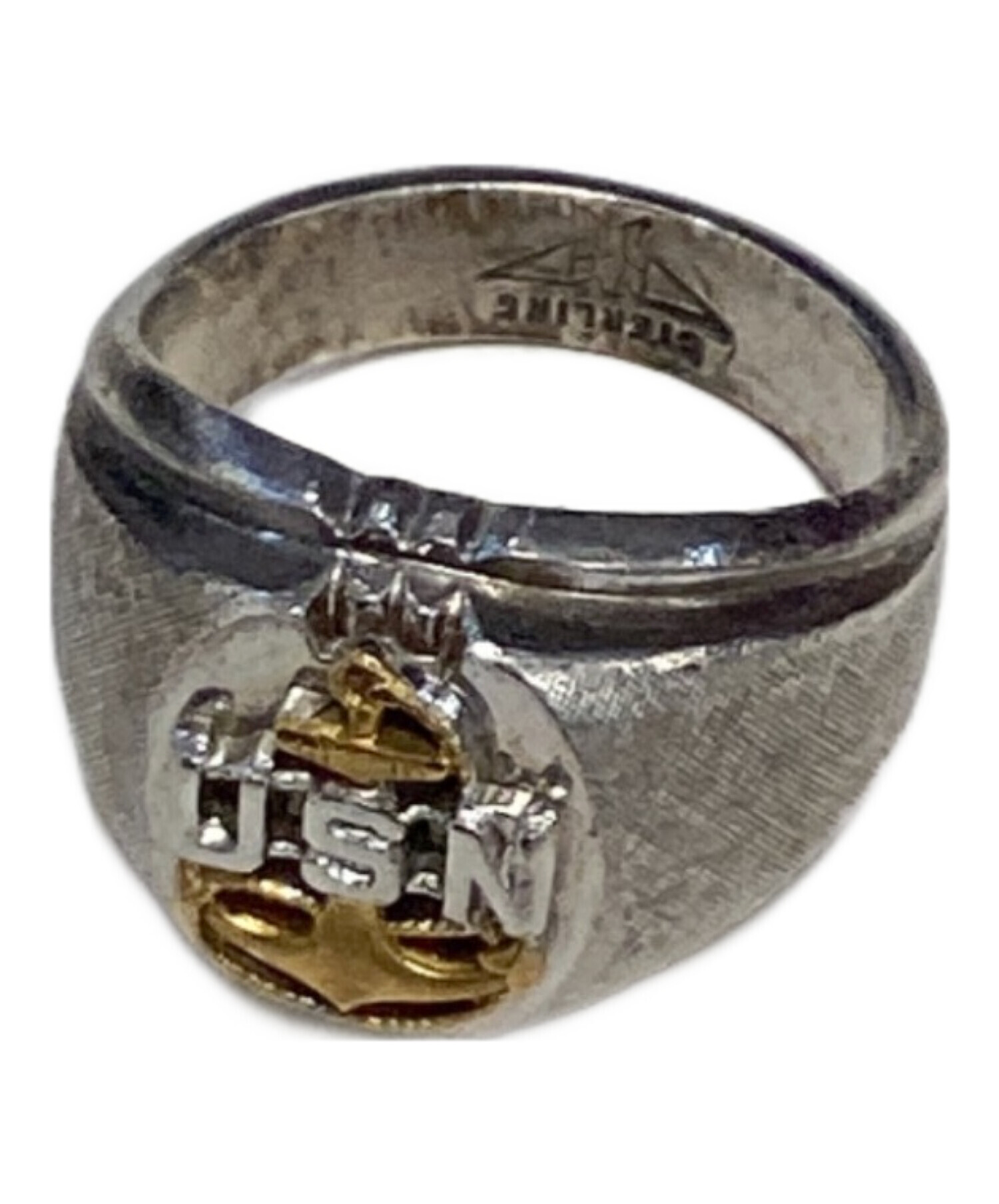 US NAVYのヴィンテージミリタリーリング ビンテージ U.S.NAVYミリタリーリング☆WW2 USN シルバー - Sixpacjoe