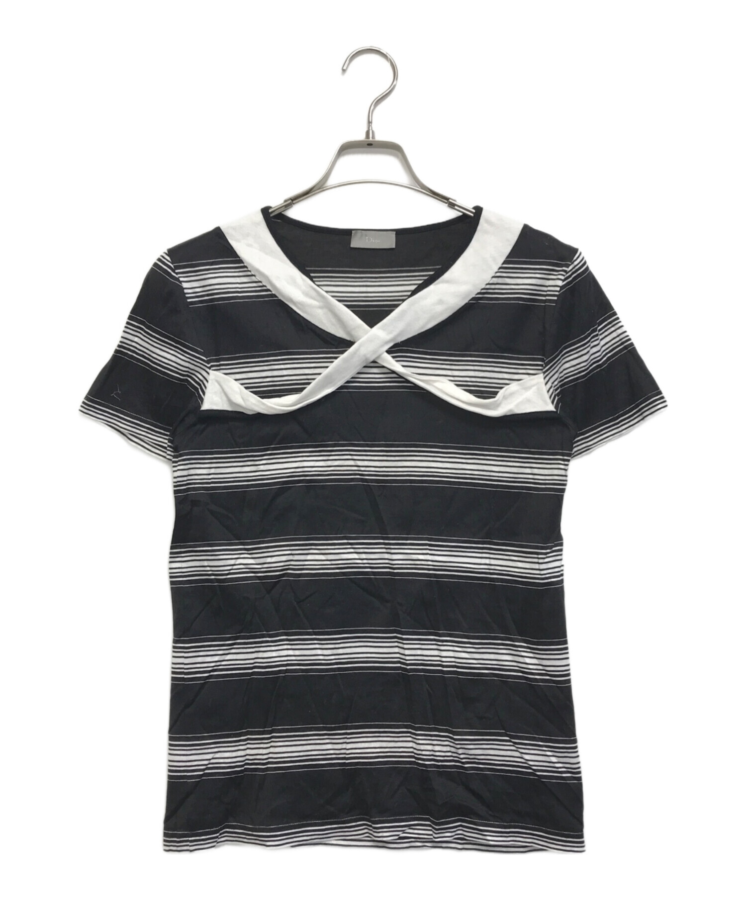 DIOR HOMME ボーダーTシャツ 中古・古着通販】DIOR HOMME (ディオール オム) クロスデザイン