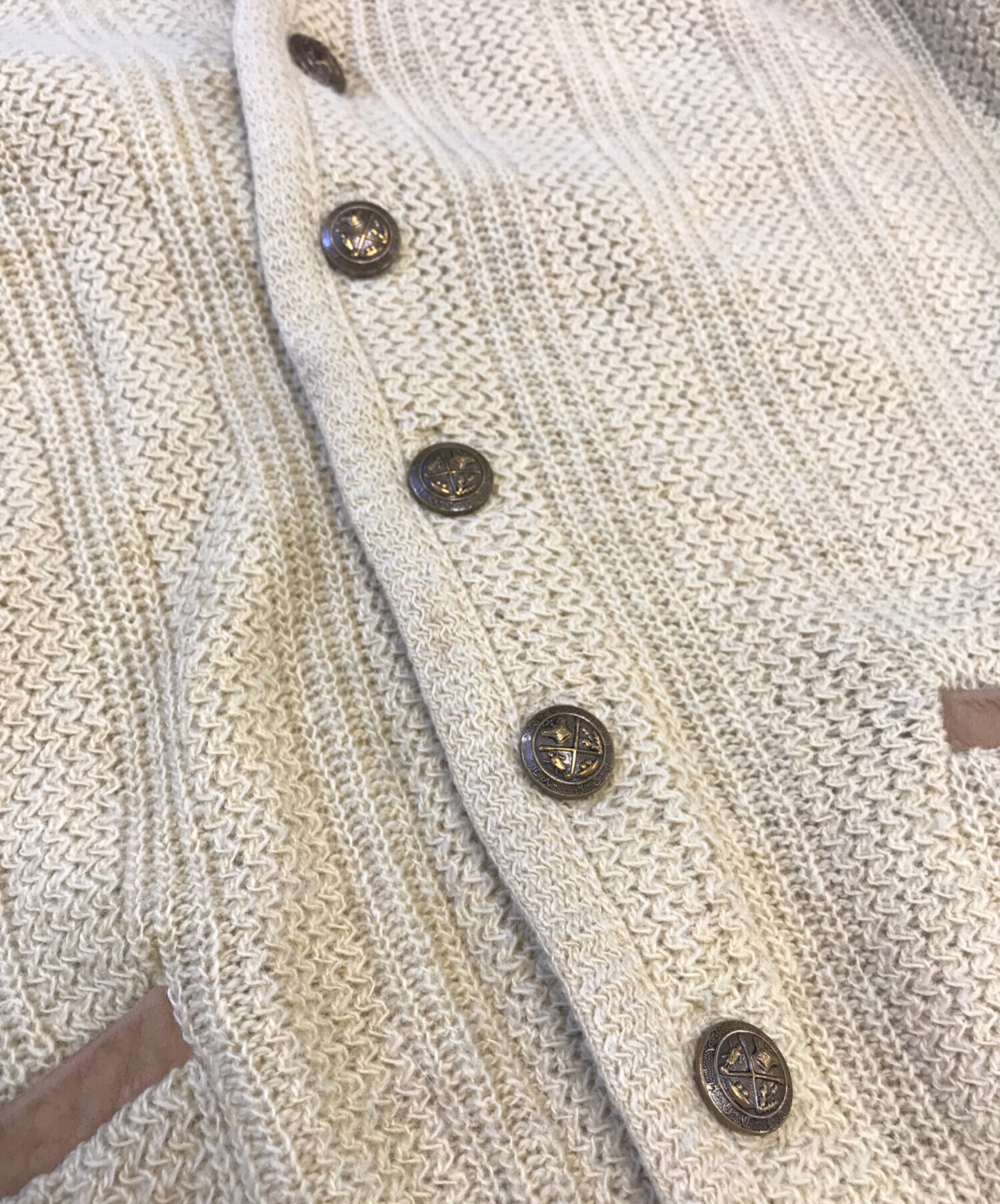 中古・古着通販】PURITAN (ピューリタン) ニットカーディガン 黄緑