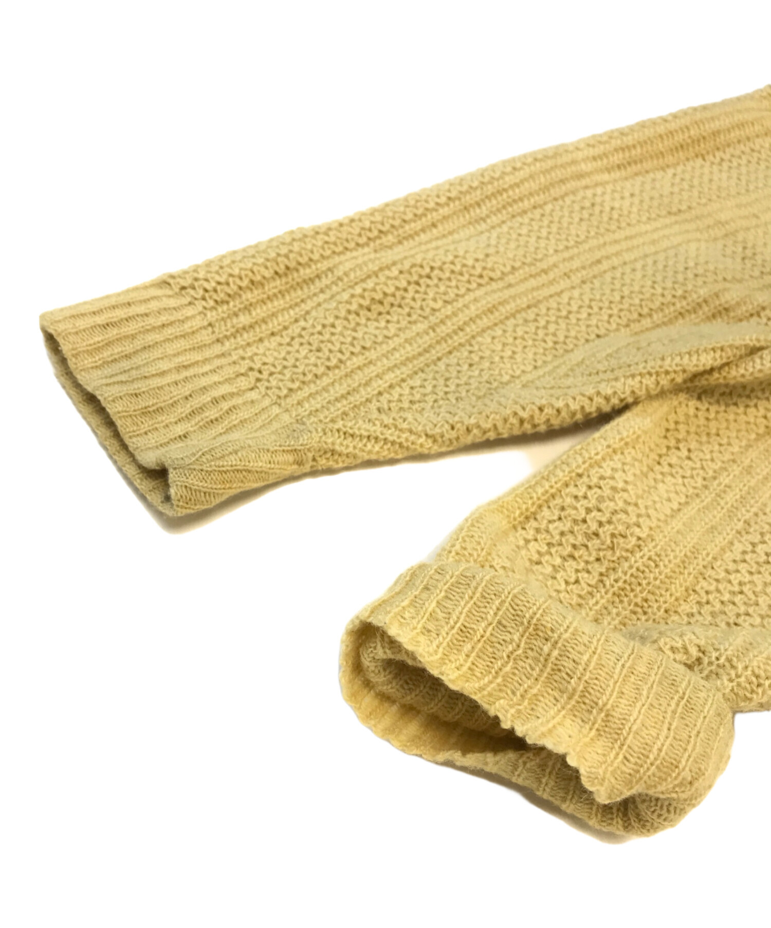 中古・古着通販】PURITAN (ピューリタン) ニットカーディガン 黄緑