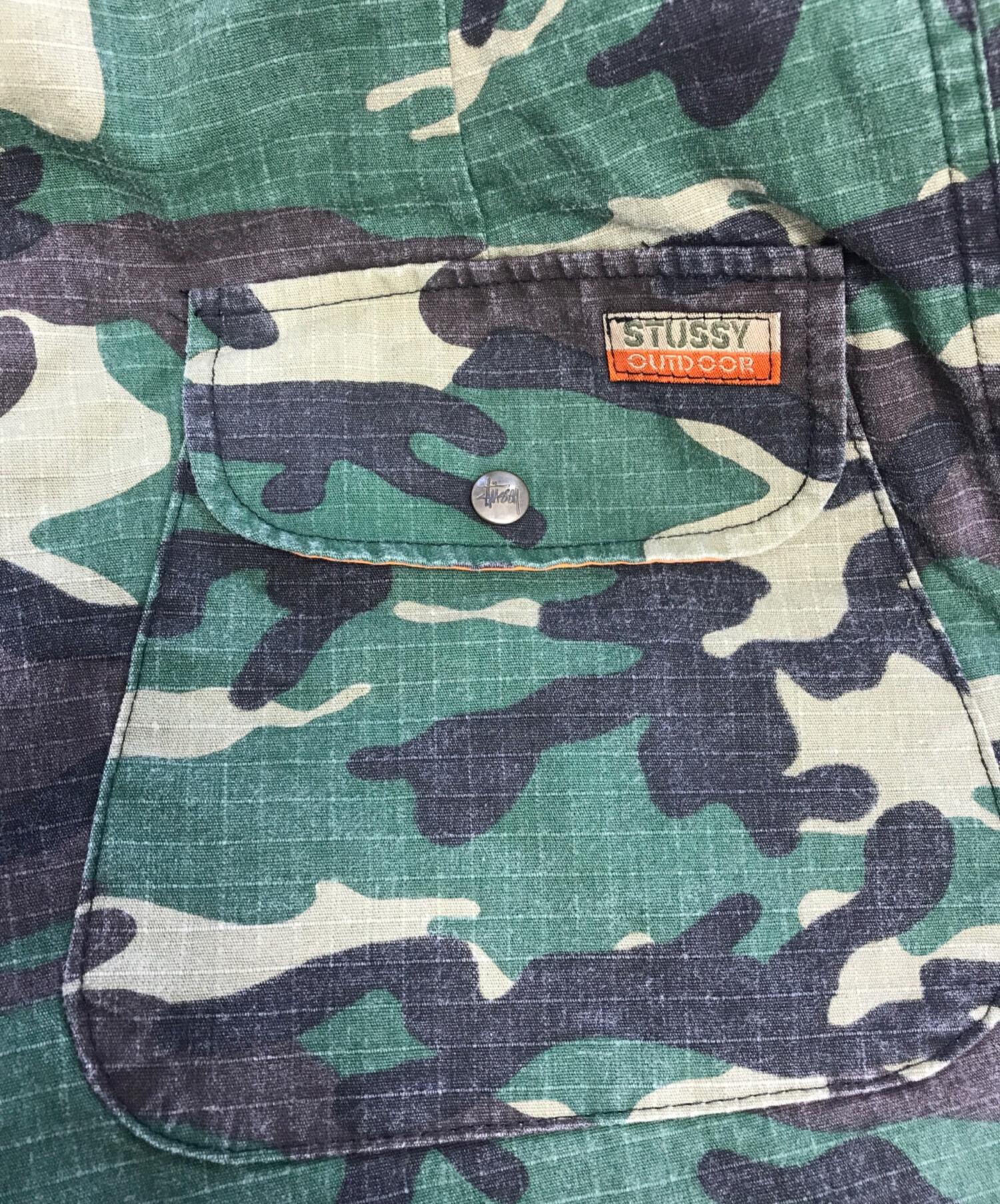 中古・古着通販】stussy (ステューシー) カモ柄ハーフパンツ グリーン