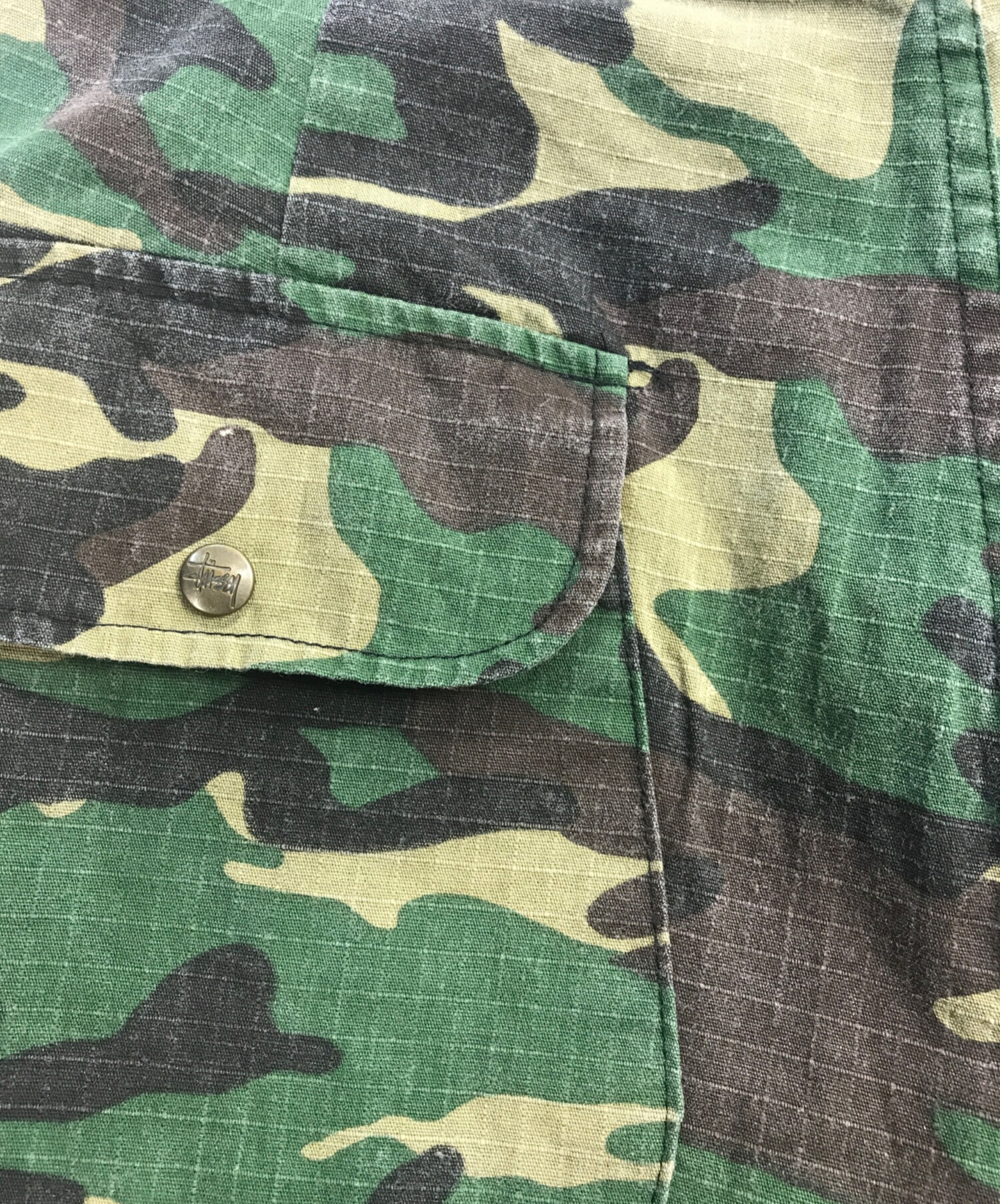 中古・古着通販】stussy (ステューシー) カモ柄ハーフパンツ グリーン