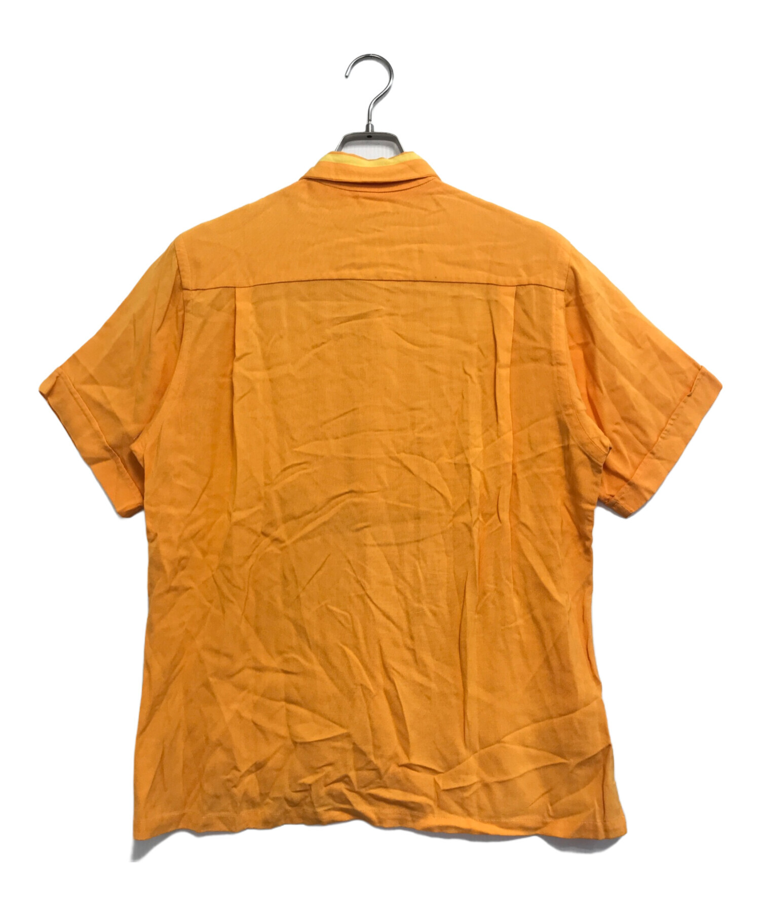 中古・古着通販】Stumpfs (シュトゥンプ) 半袖レーヨンシャツ オレンジ 