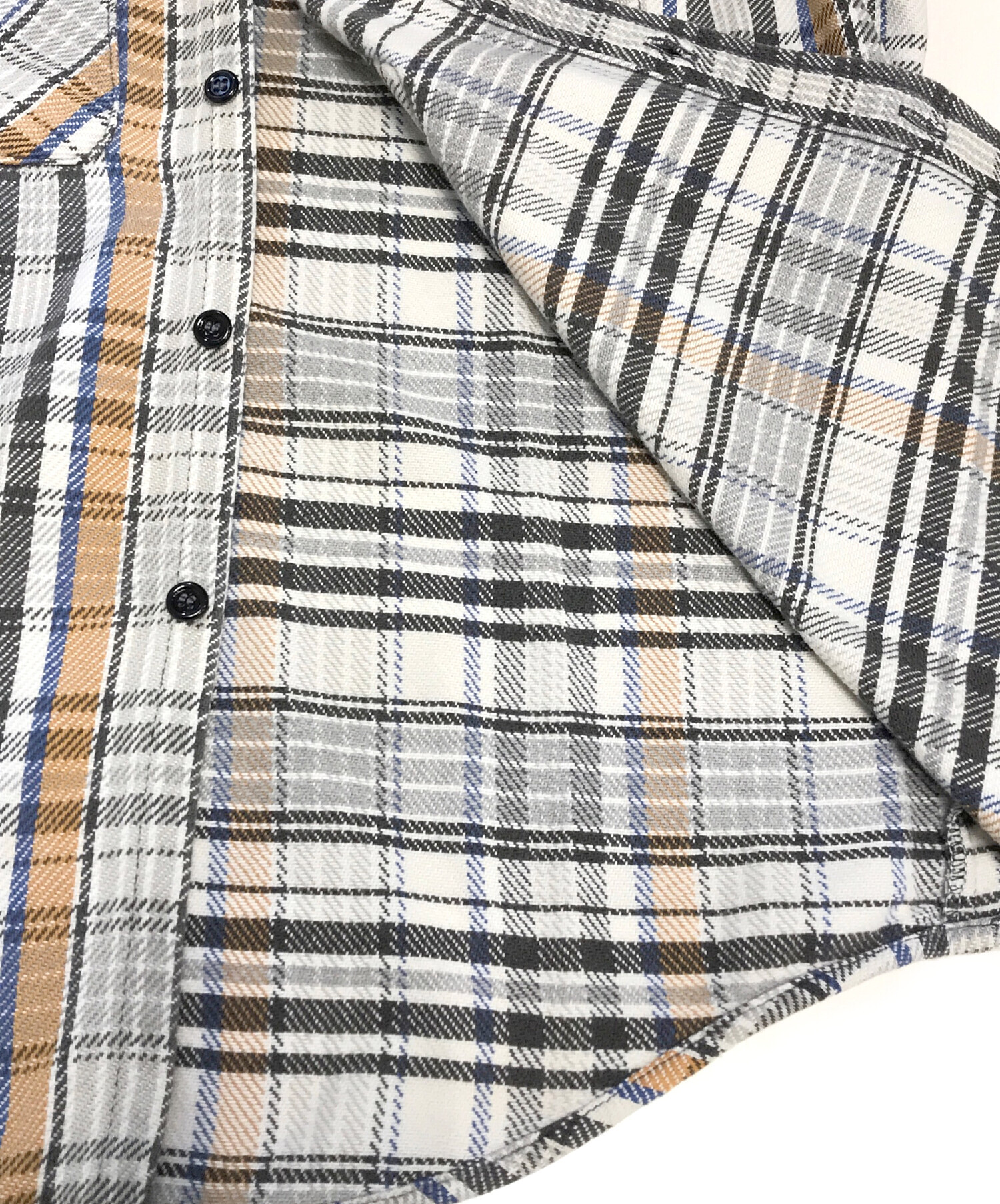 中古・古着通販】FIVE BROTHER (ファイブブラザー) チェックネルシャツ