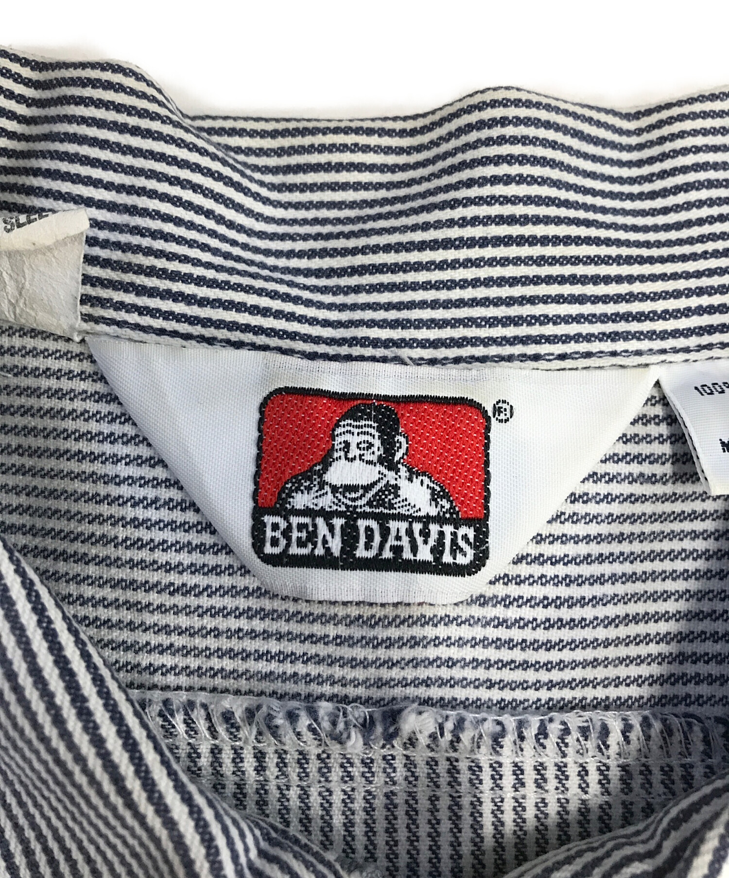 中古・古着通販】BEN DAVIS (ベンデイビス) ヒッコリーハーフジップ