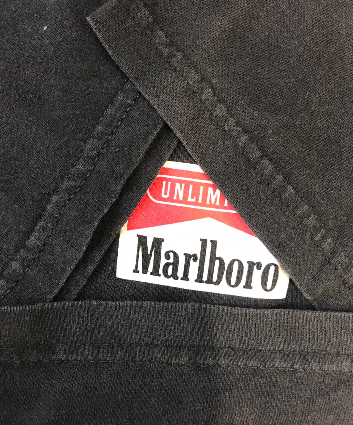 中古・古着通販】marlboro (マルボロ) プリントTシャツ ブラック