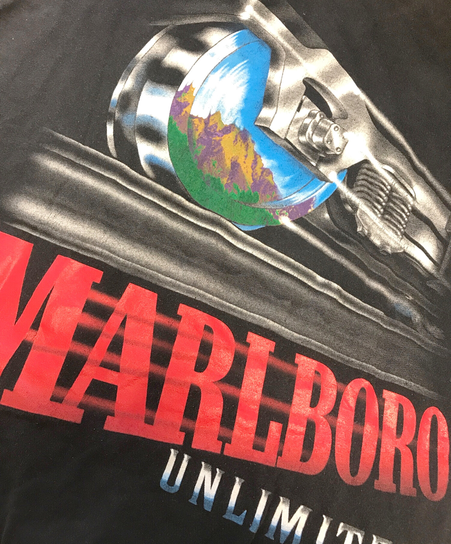 中古・古着通販】marlboro (マルボロ) プリントTシャツ ブラック 