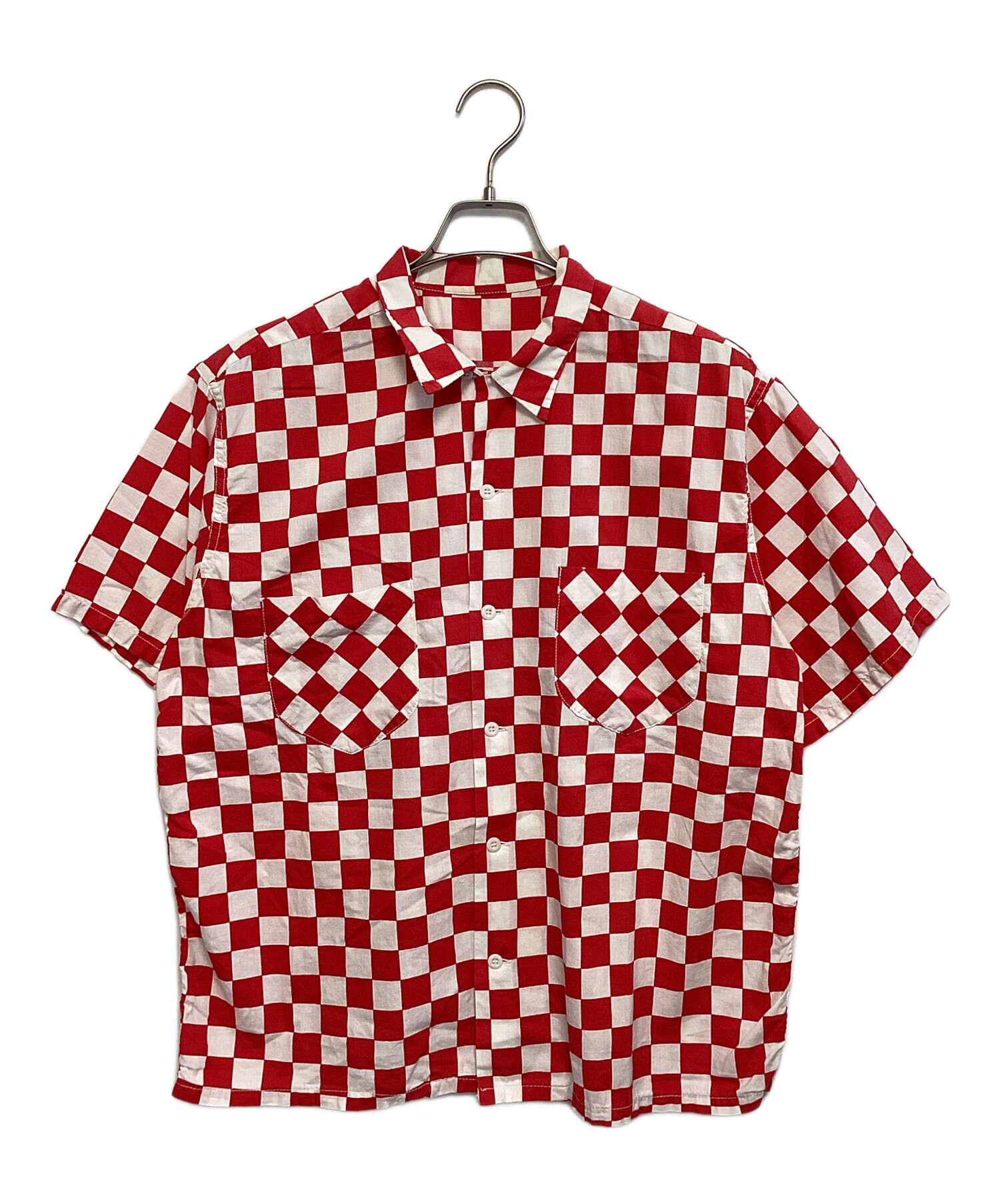 中古・古着通販】VINTAGE (ヴィンテージ) チェッカーフラッグ半袖